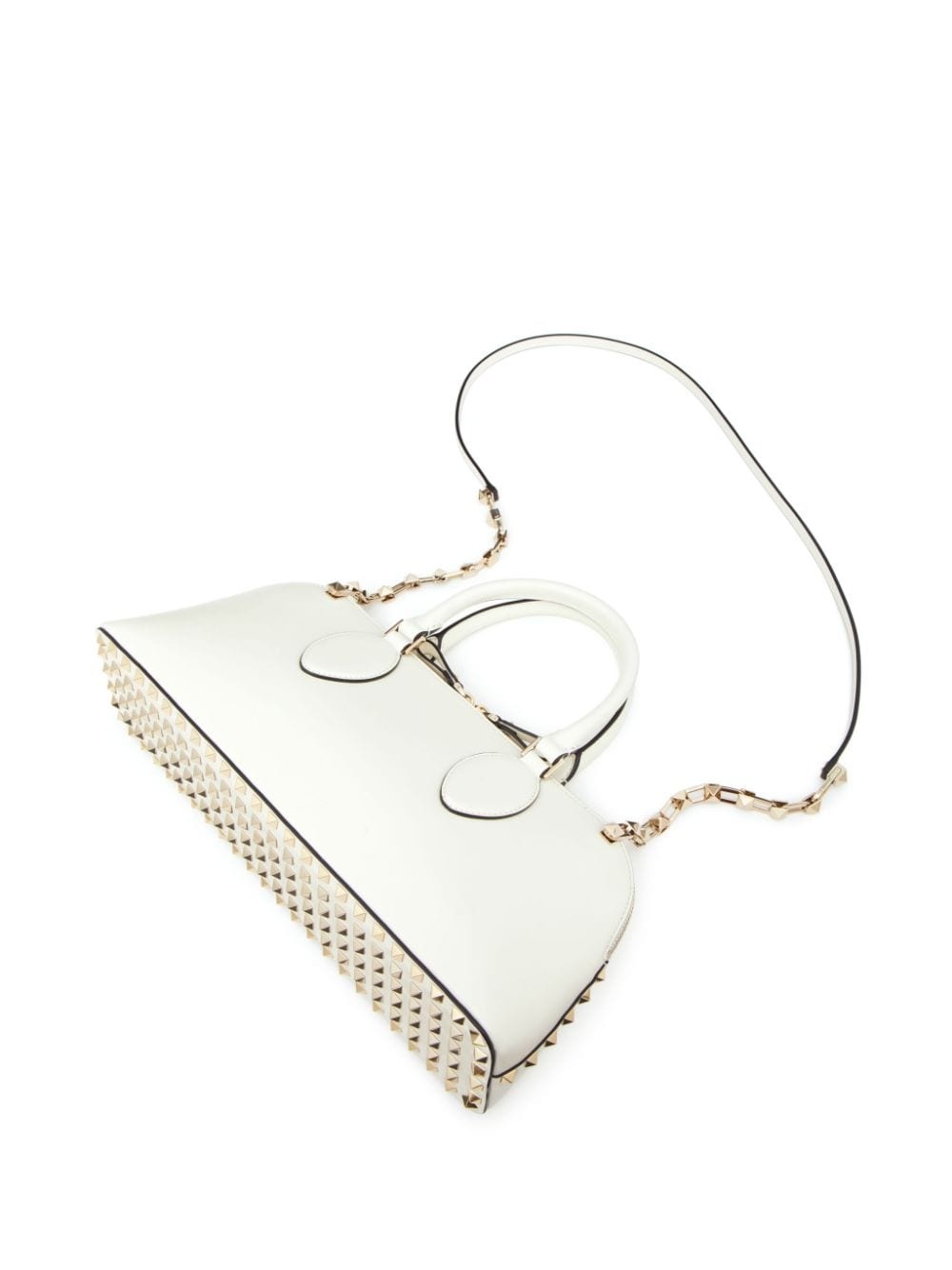 Rockstud-embellished leather tote bag - 6