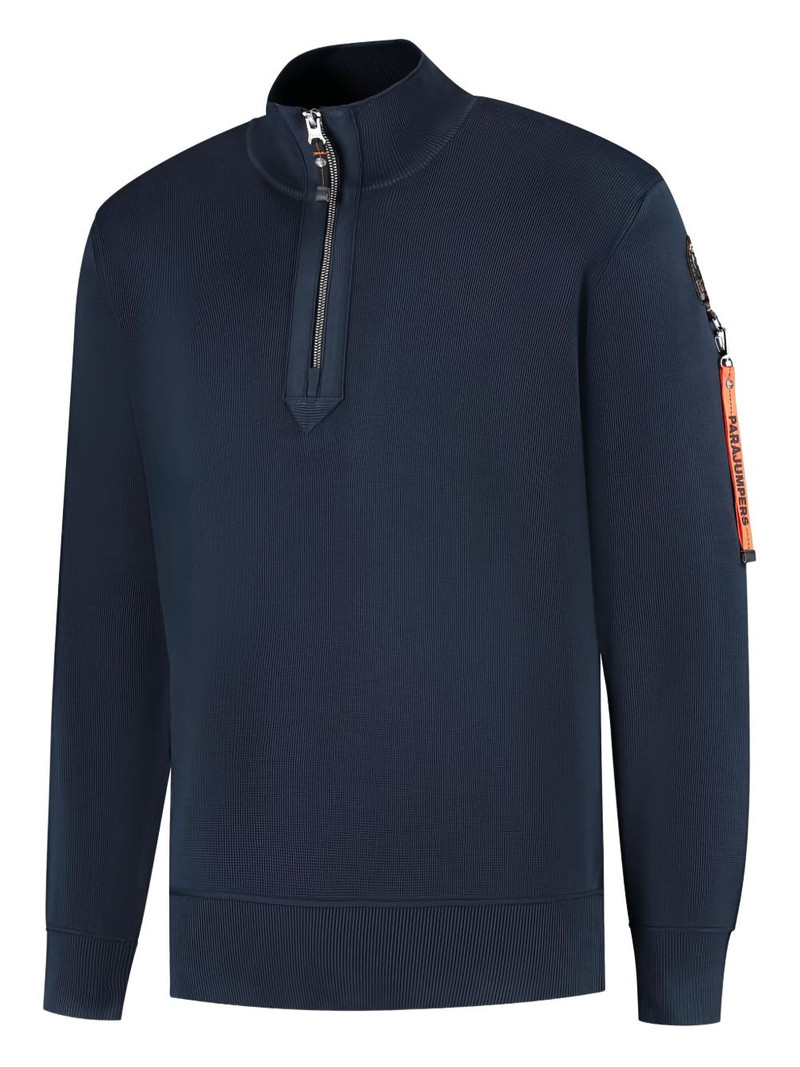 PARAJUMPERS half-zip ribbed sweater outlook