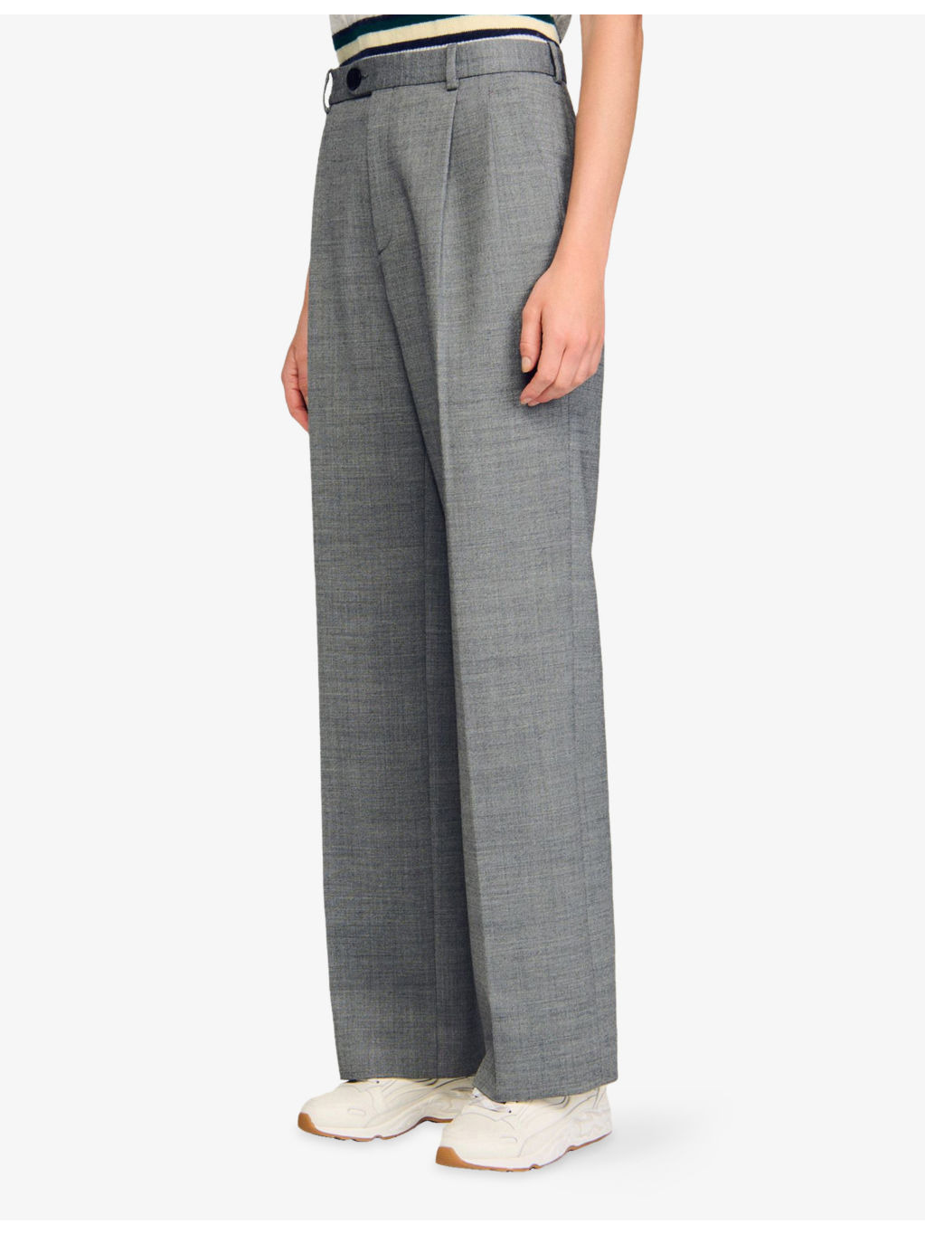 Straight-Leg High-Rise Stretch Wool-Blend Trousers - 4
