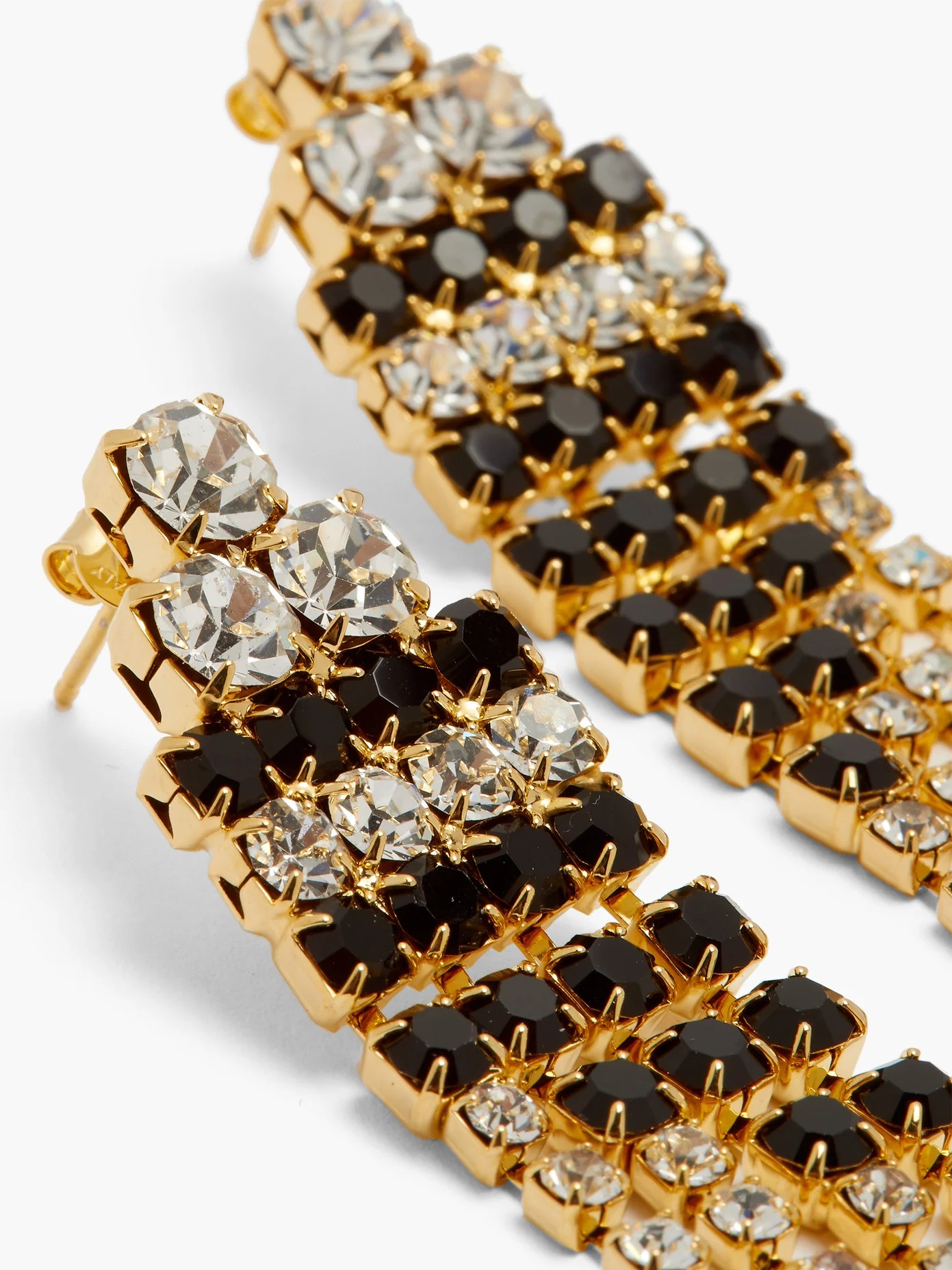 Domino crystal-embellished drop earrings - 3