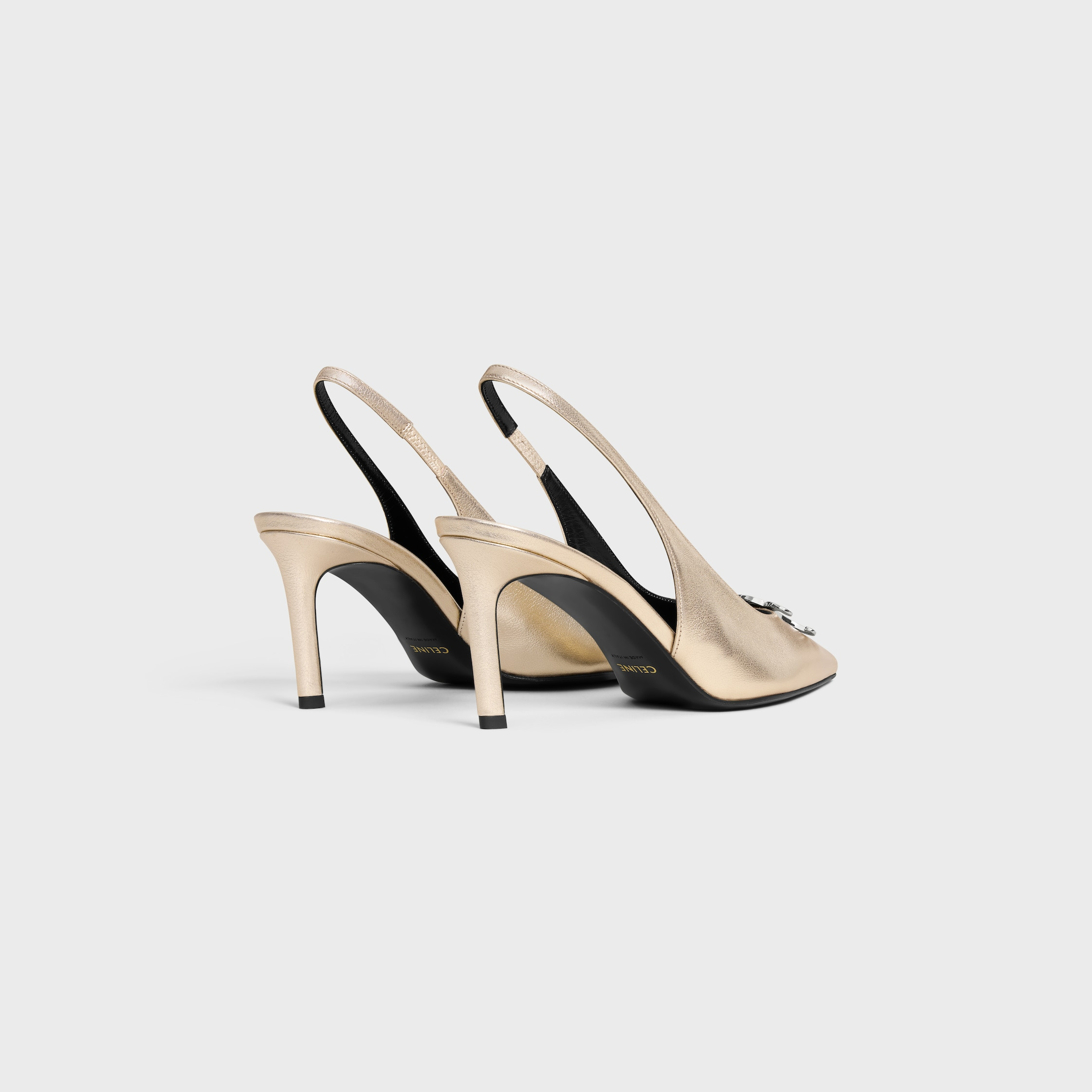 CELINE ALMA TRIOMPHE SLINGBACK IN LAMINATED CALFSKIN - 3