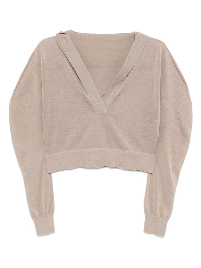 knitted cropped hoodie 1