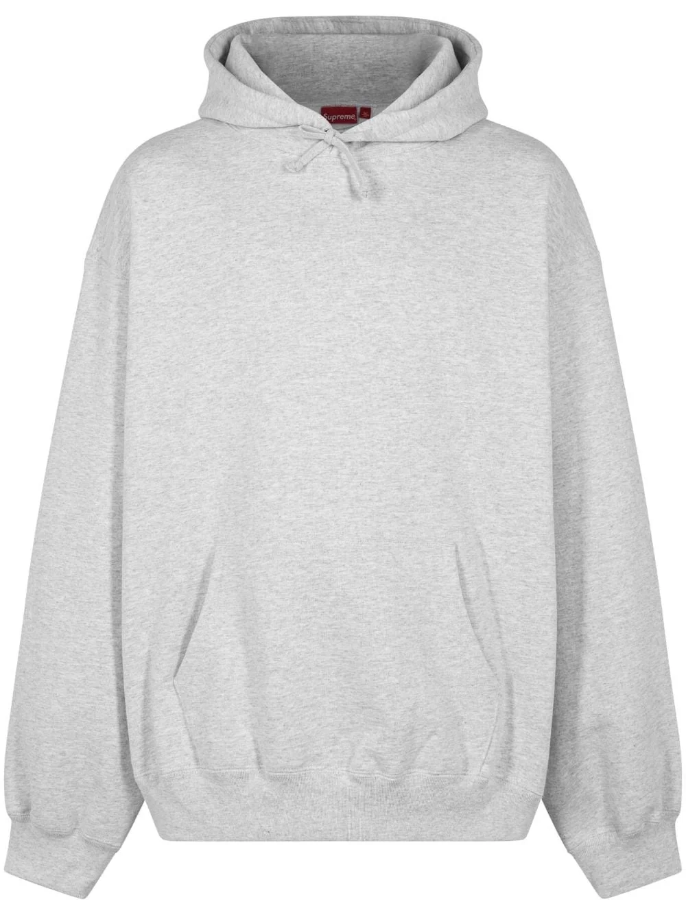 satin appliqué "FW23 - Ash Grey" hoodie - 1