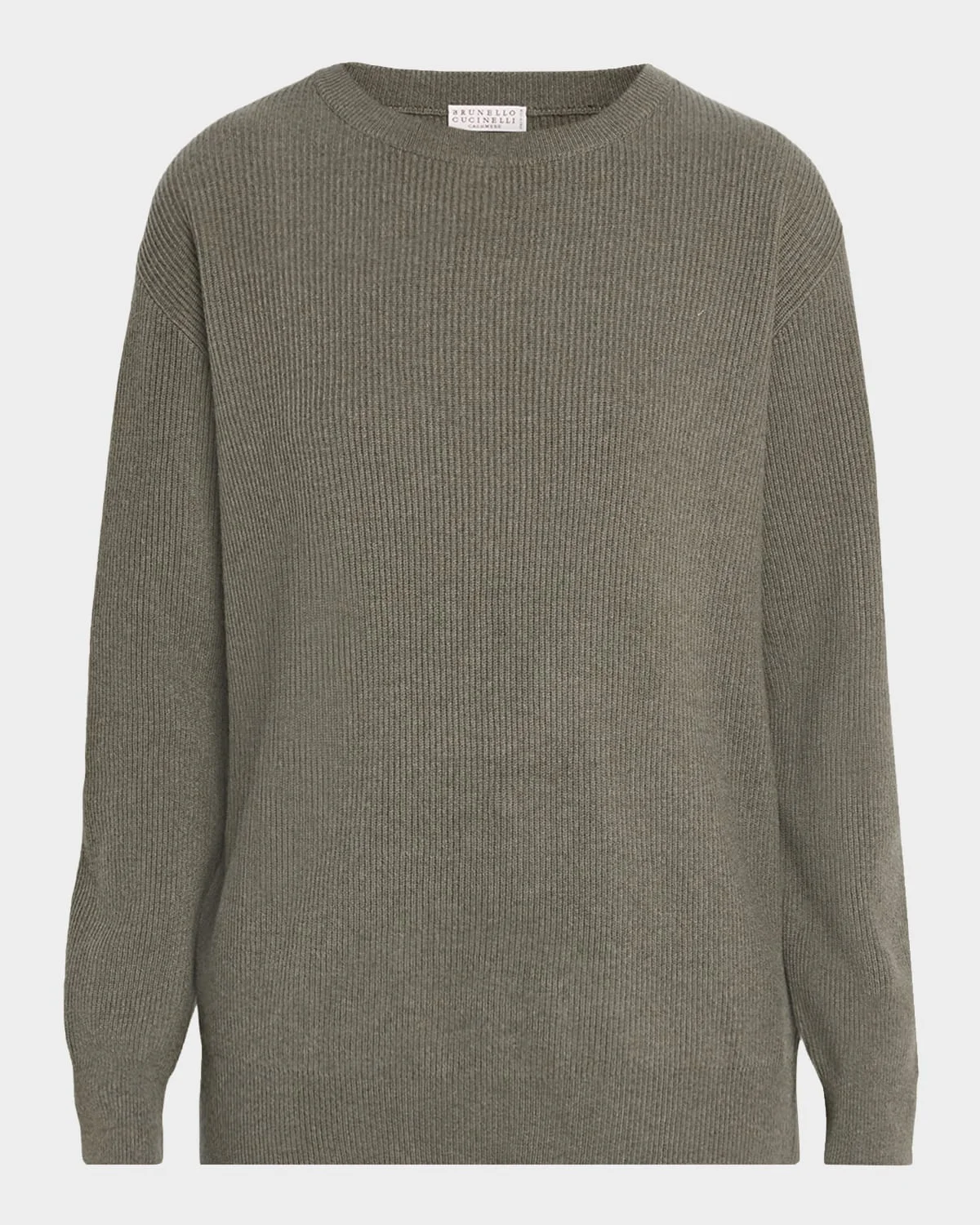 Cashmere Rib Crewneck Sweater - 1