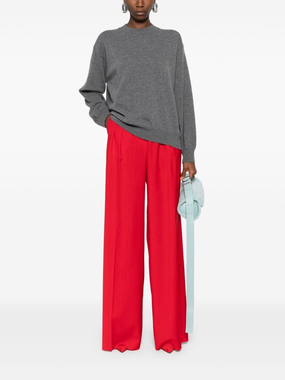 crew-neck ribbed-knit jumper - 2