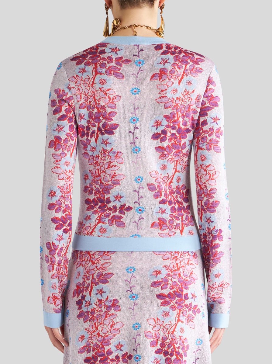 FLORAL JACQUARD SWEATER - 5