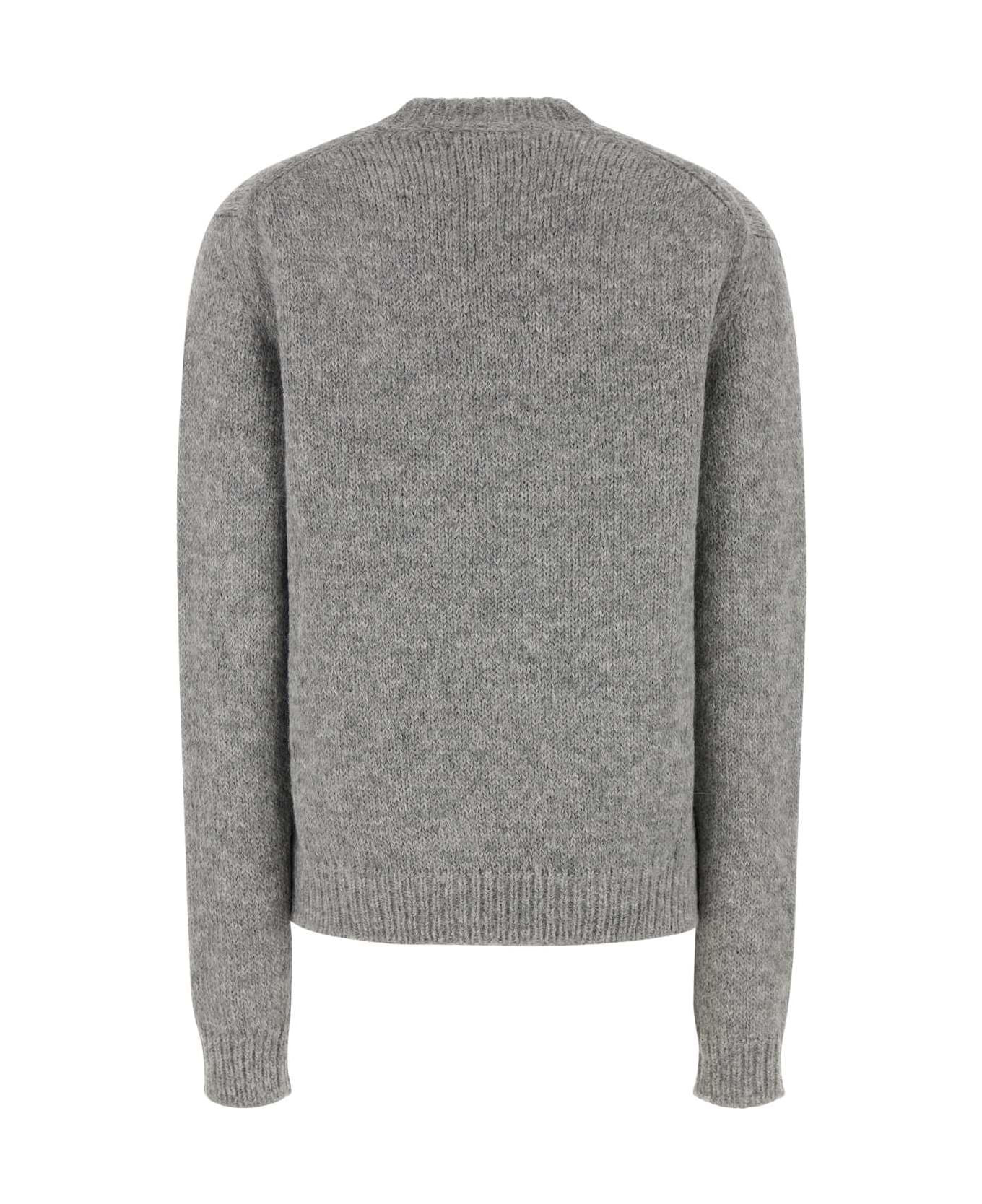 Grey Alpaca Blend Oversize Sweater - 2