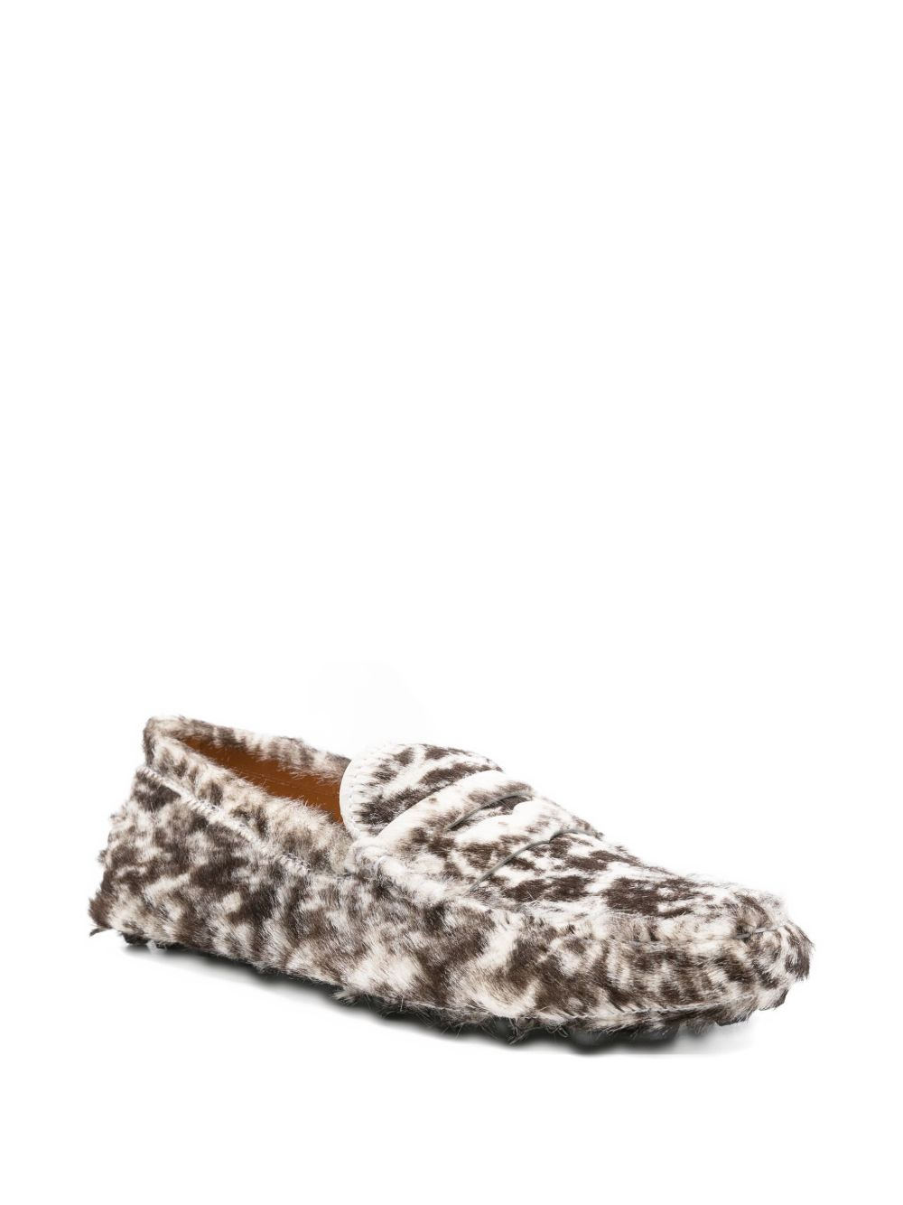 Gommino leopard-print pony-hair loafers - 2