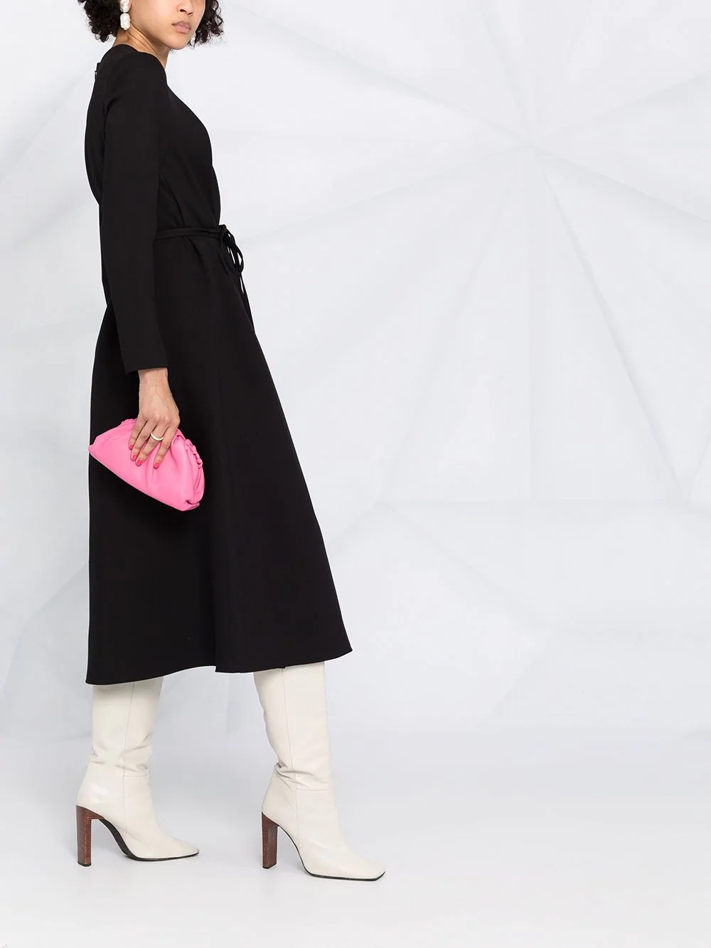 belted wool dress - 6