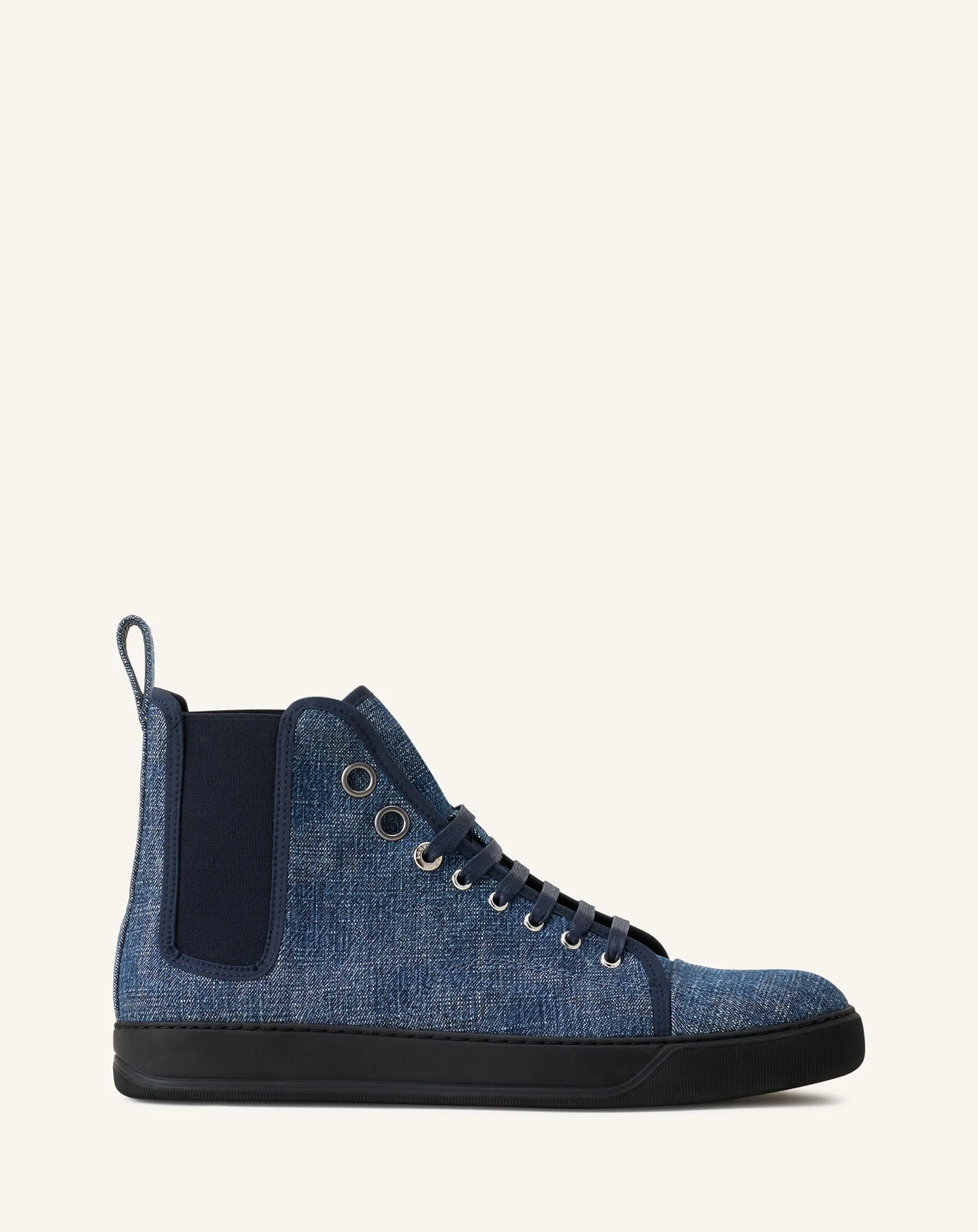 BLUE DBB1 HIGH TOP DENIM SNEAKERS - 1