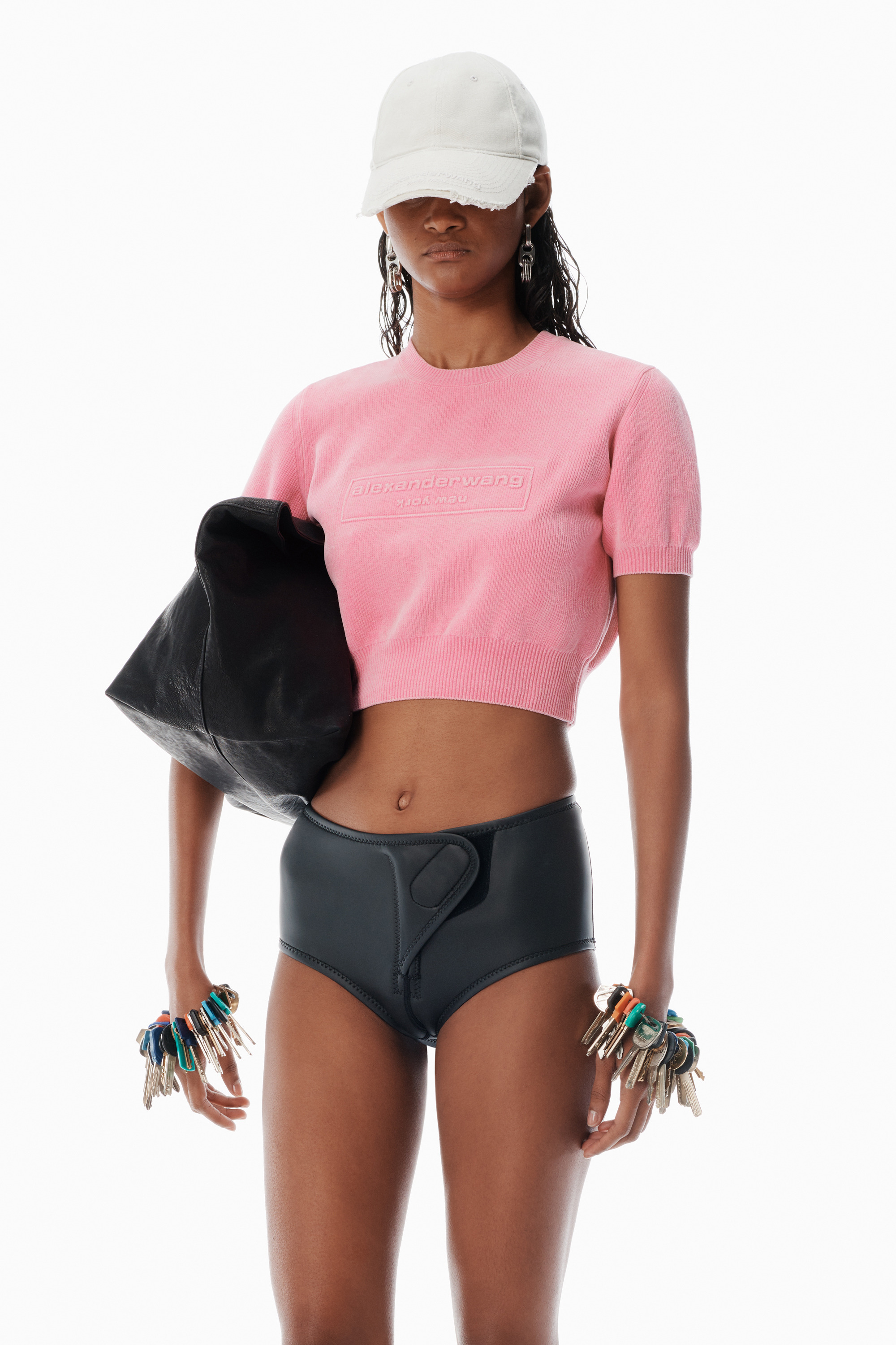 Pink Cotton-Blend Chenille Logo Pullover - 2