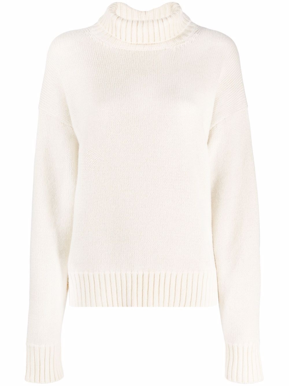 roll neck knitted jumper - 1