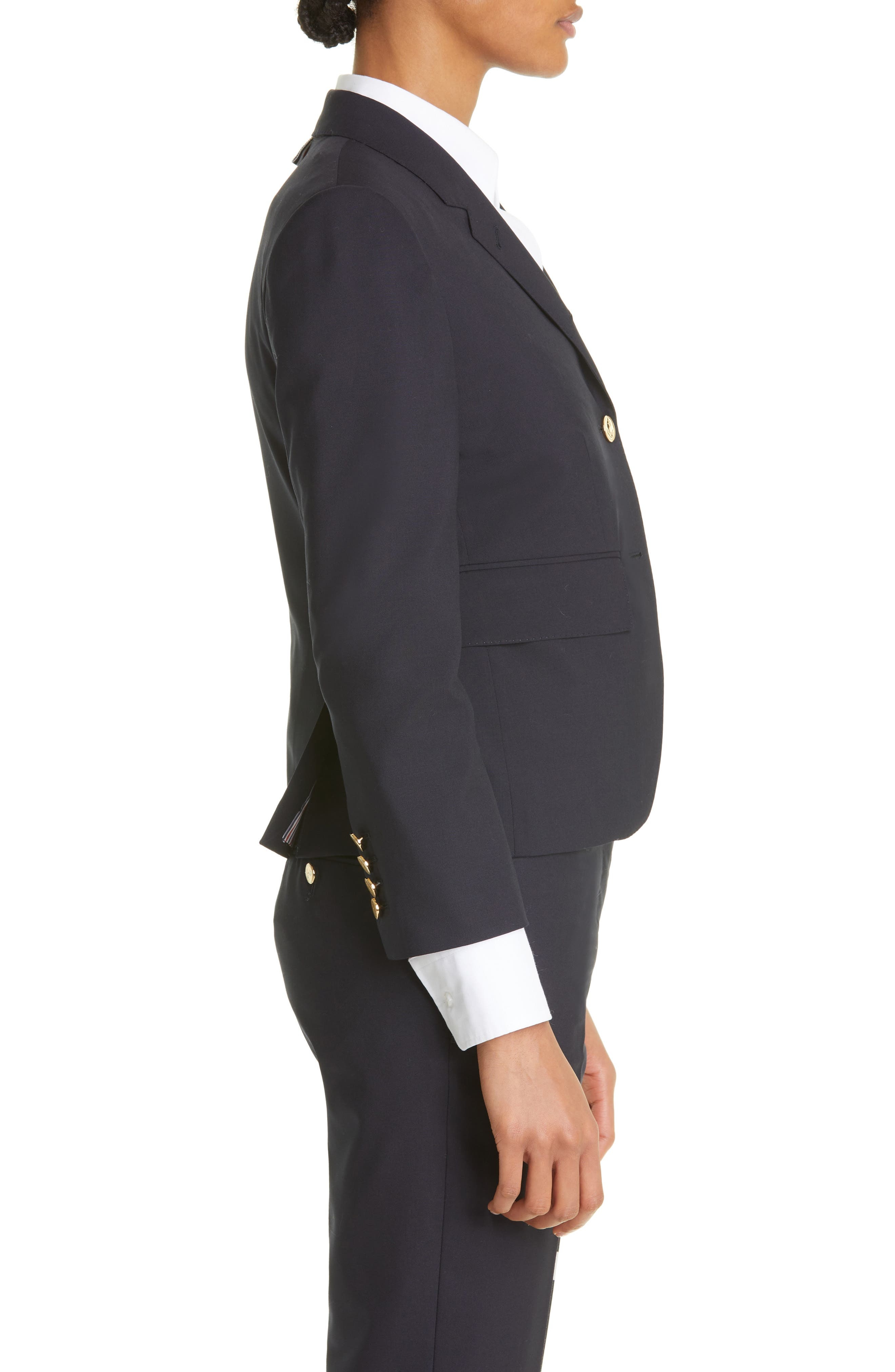 Stripe High Armhole Wool Sport Coat - 4