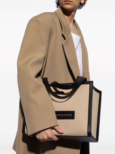 Lanvin contrasting-trim cotton tote bag outlook