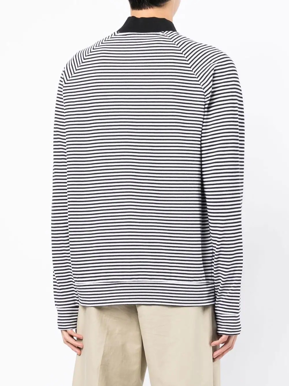 striped zip-up sweatshirt - 4