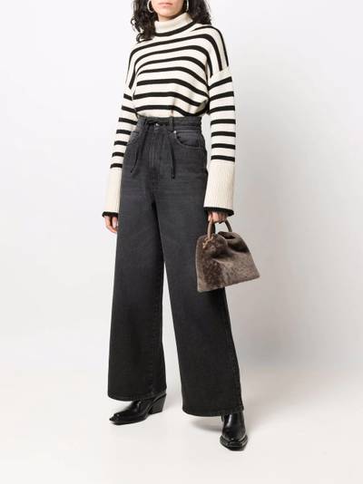 AMI Paris drawstring-waist wide-leg jeans outlook