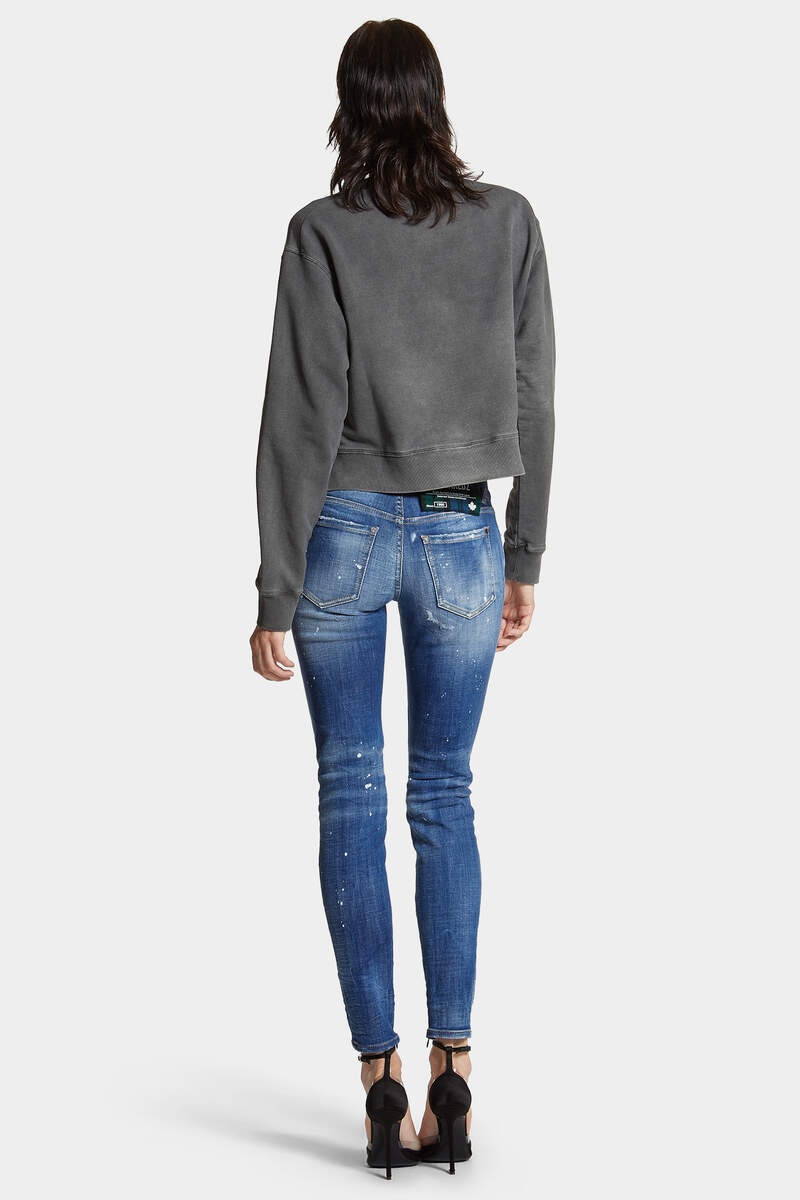 LIGHT HERITAGE WASH MEDIUM WAIST TWIGGY JEANS - 4