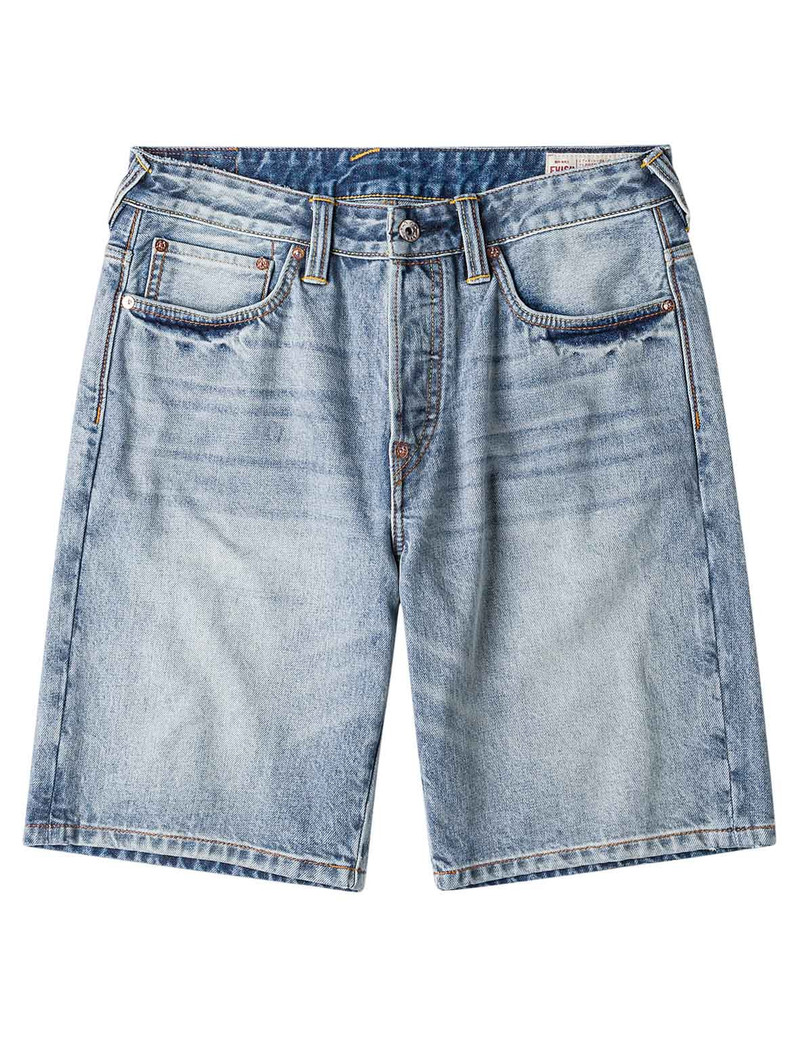 EVISU Daicock Spray Dye Denim Shorts outlook