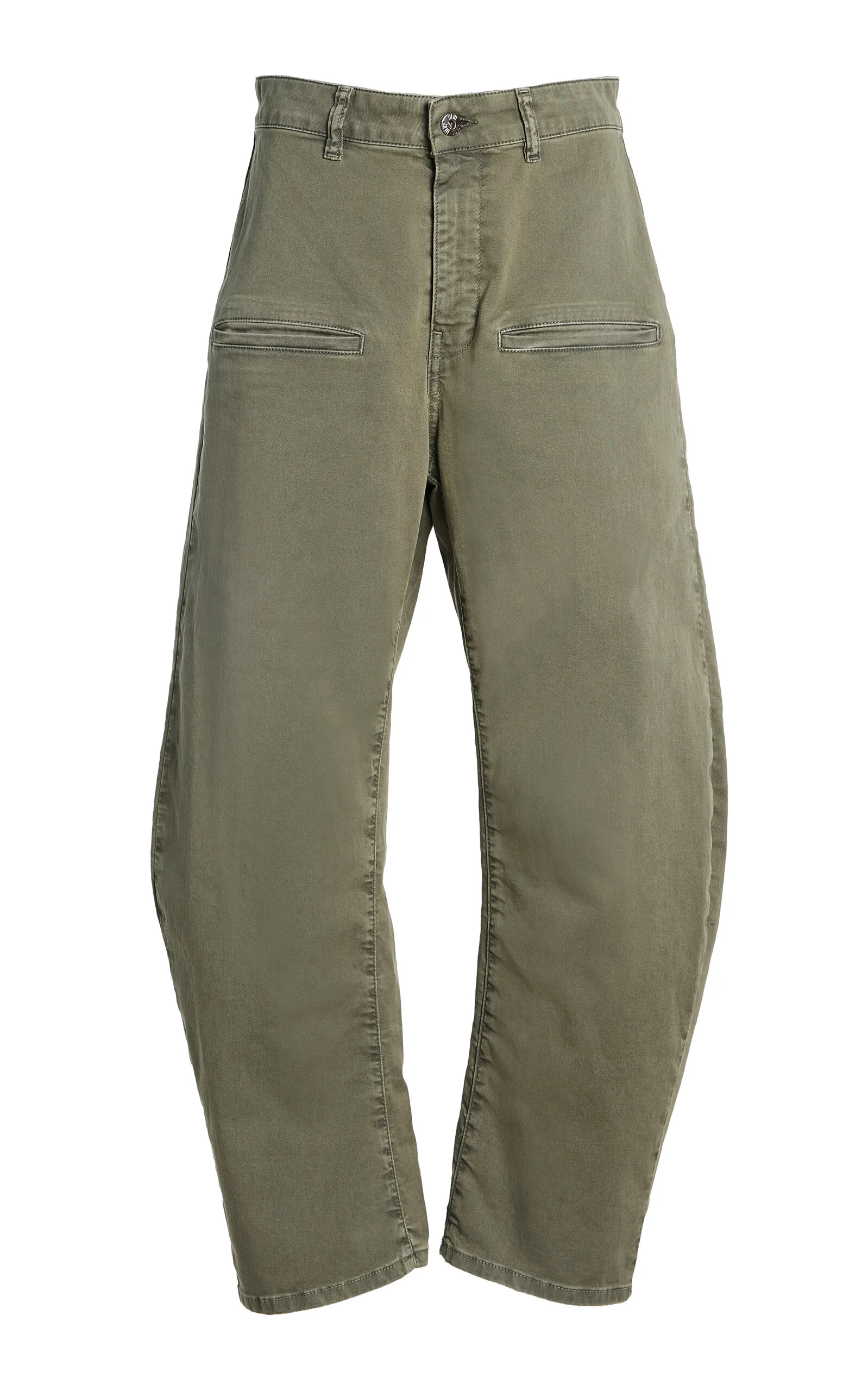Kenny Cotton Barrel-Leg Pants - 1