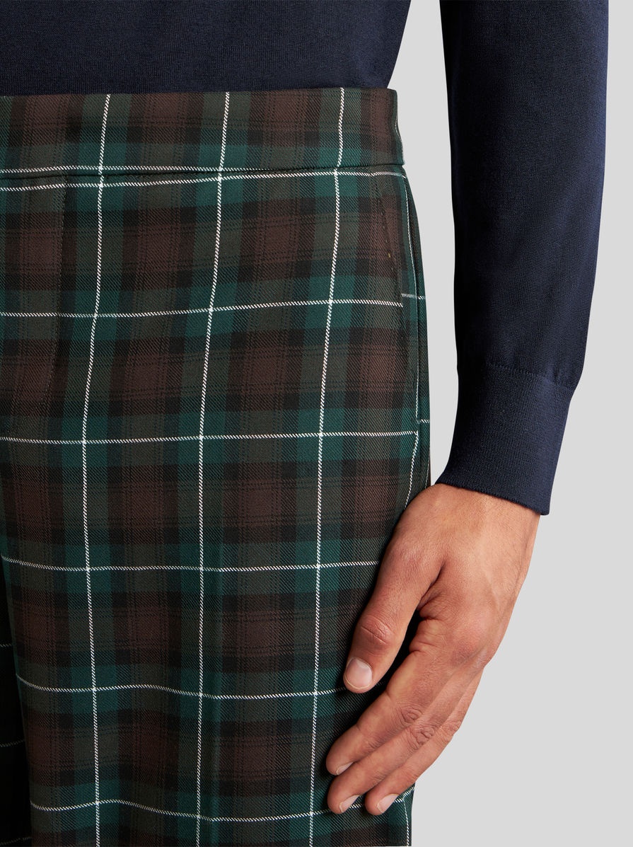 CHECK PATTERN TROUSERS - 3