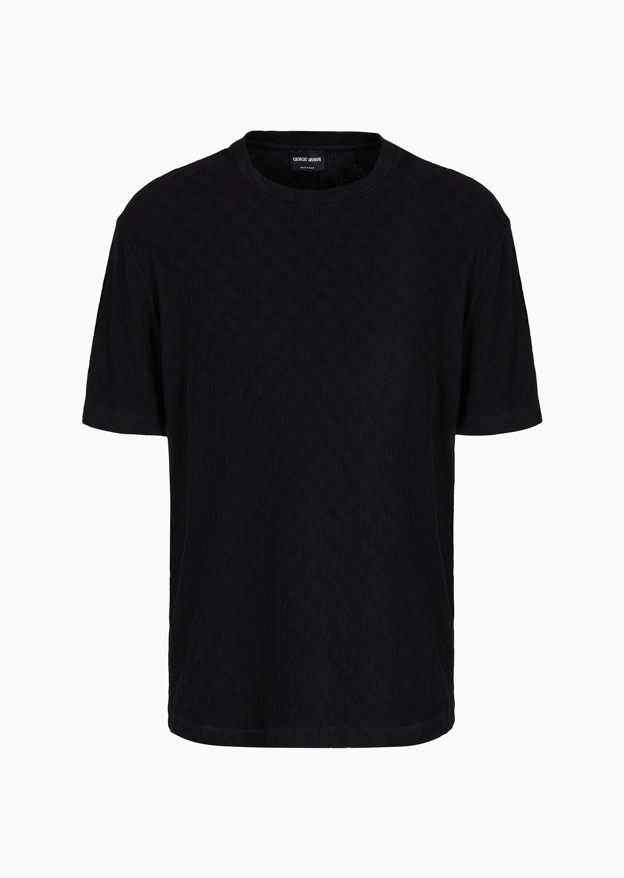 Viscose and cashmere jacquard jersey crew-neck T-shirt - 1