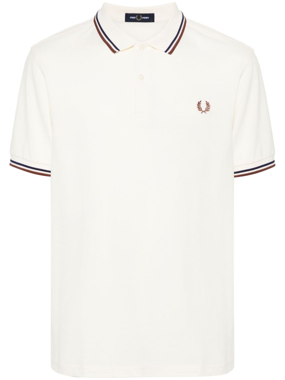 embroidered-logo cotton polo shirt - 1