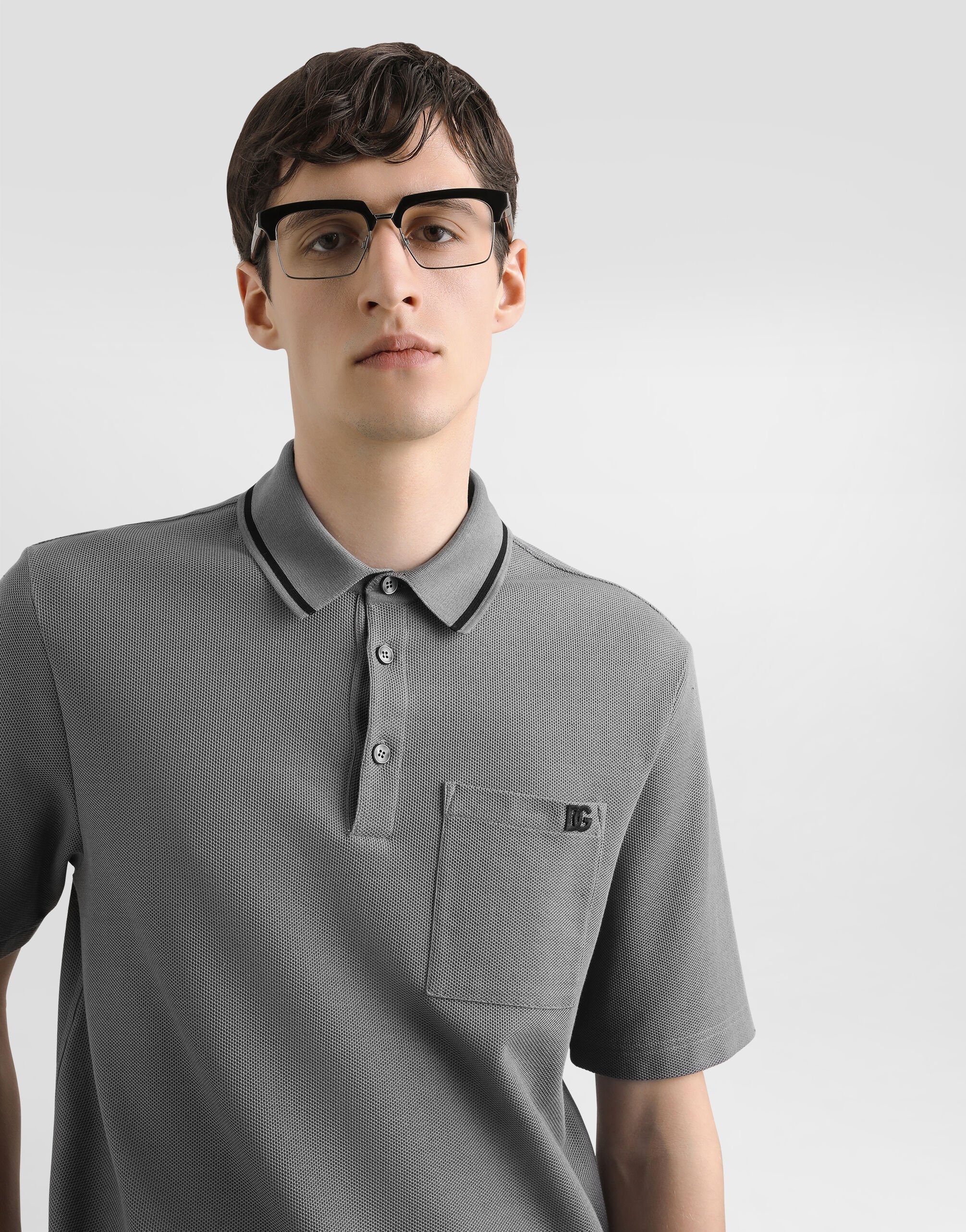 Cotton piqué polo shirt - 4