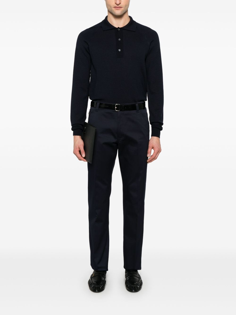knitted polo sweater - 2