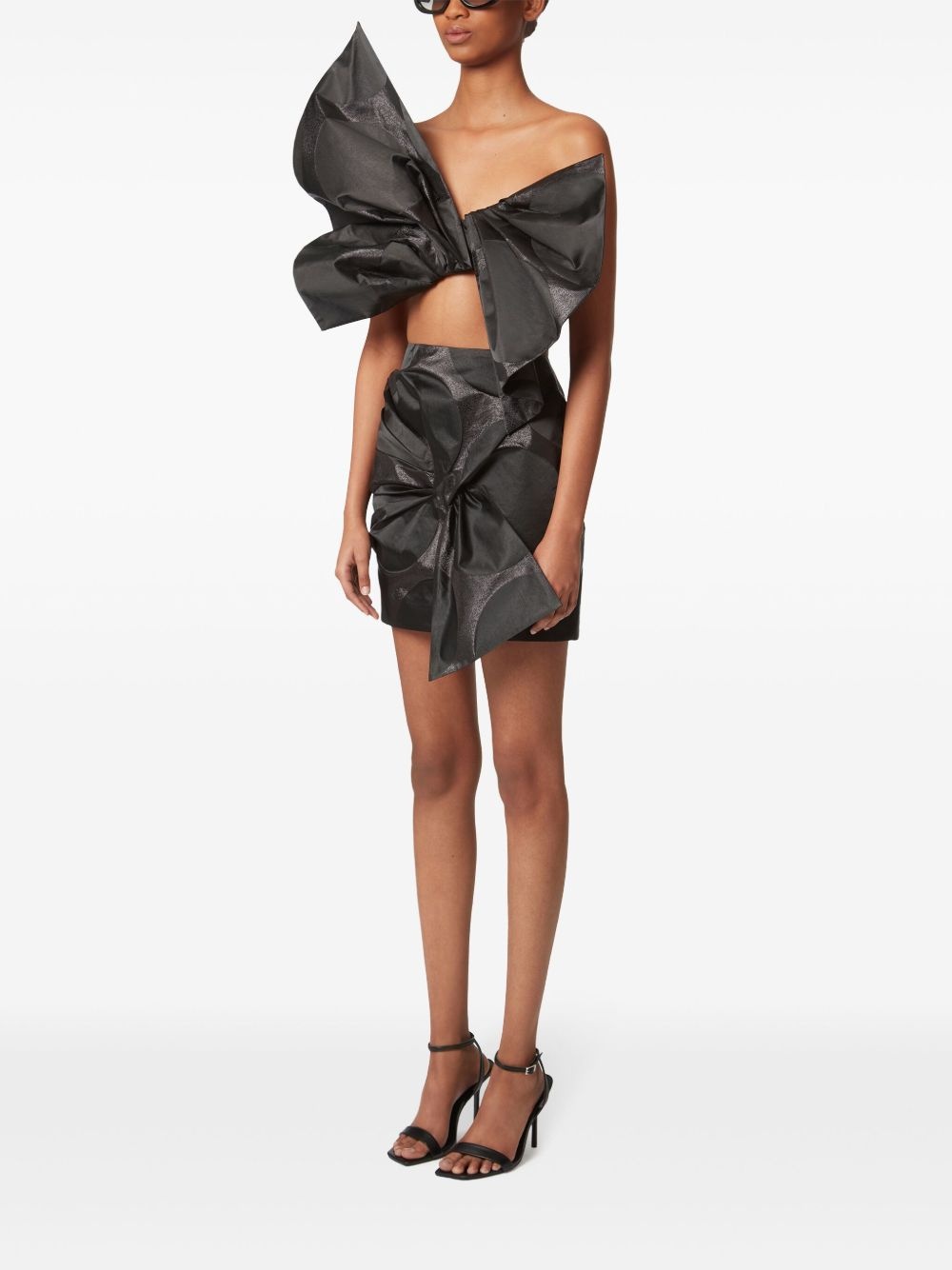 oversize bow-detail mini skirt - 3
