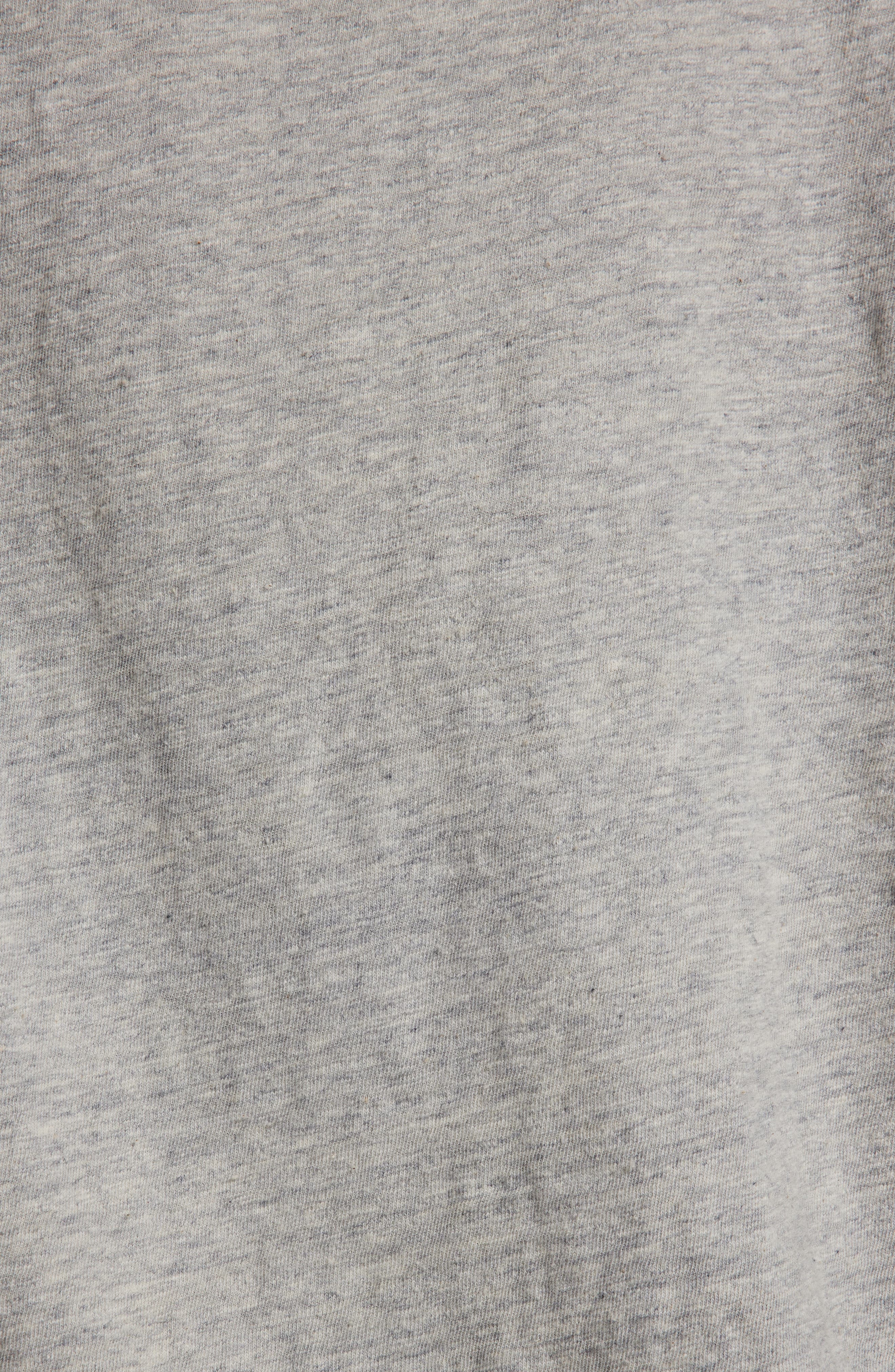 Golden Goose Imitation Pearl Embellished Cotton Shoulder Pad Tank in Melange Grey/Heritage White at  - 6