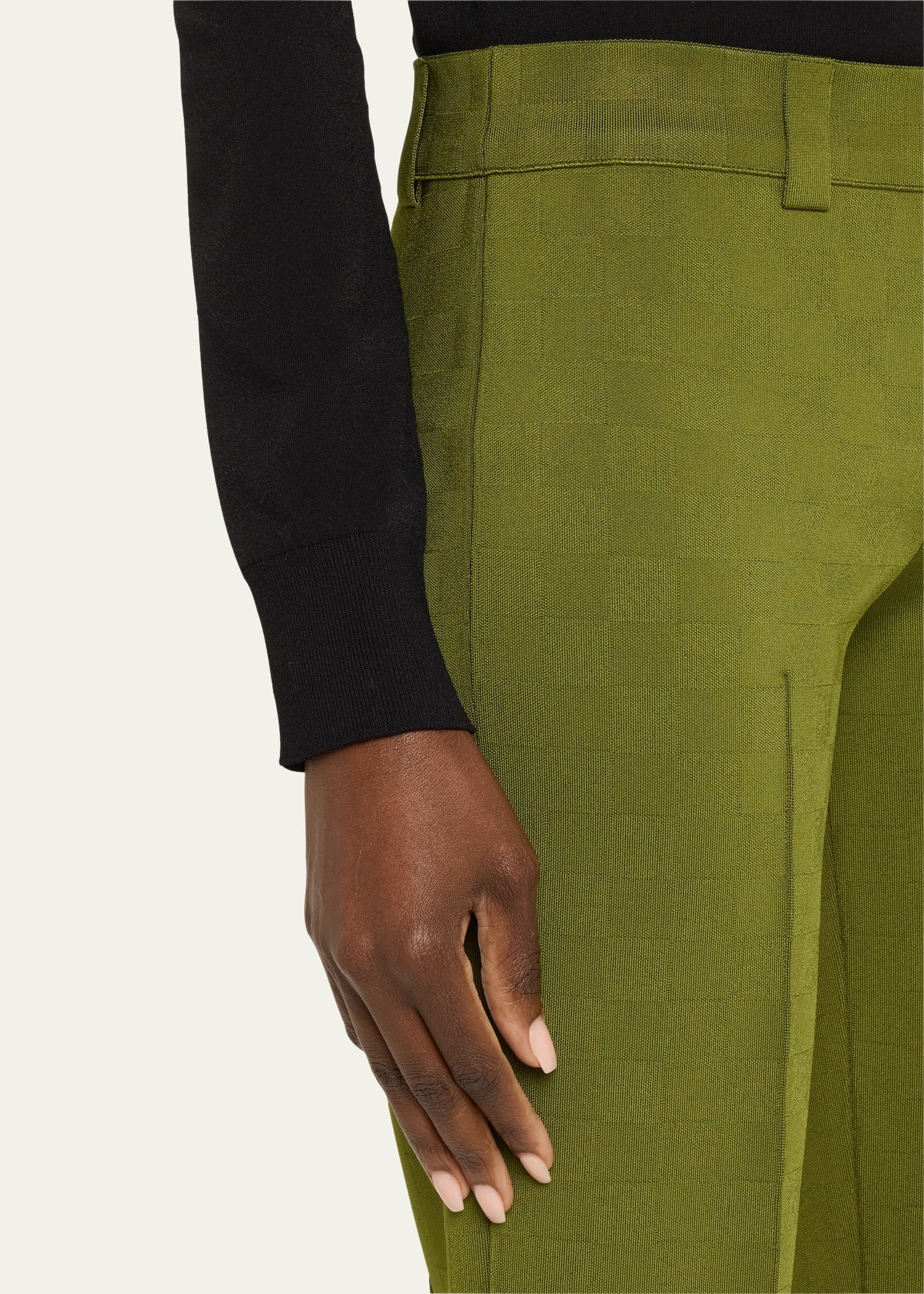 Nsfw Julep Jacquard Check Knit Pants - 5