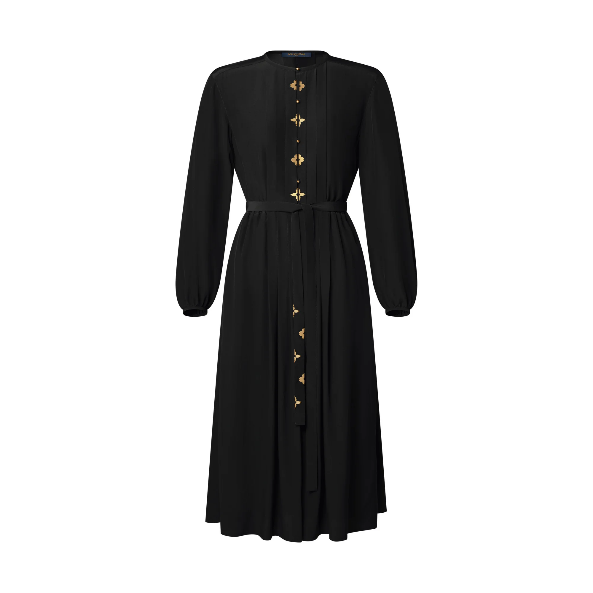 Monogram Accent Pleat Dress - 1