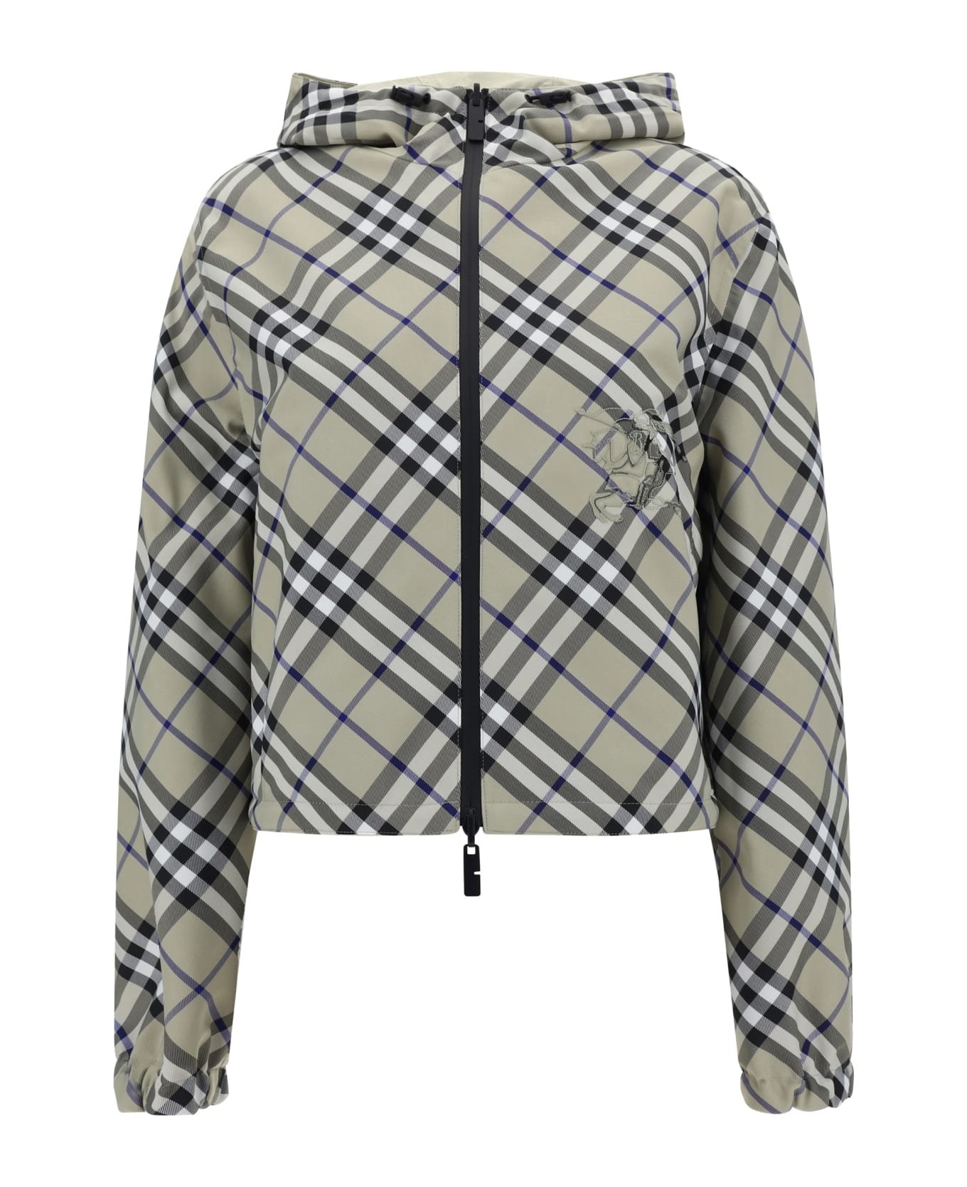 BURBERRY｜JACKETS (crop reversible check jacket (8105824 Burberry Reversible Check Crop Zip Jacket | Neiman Marcus
