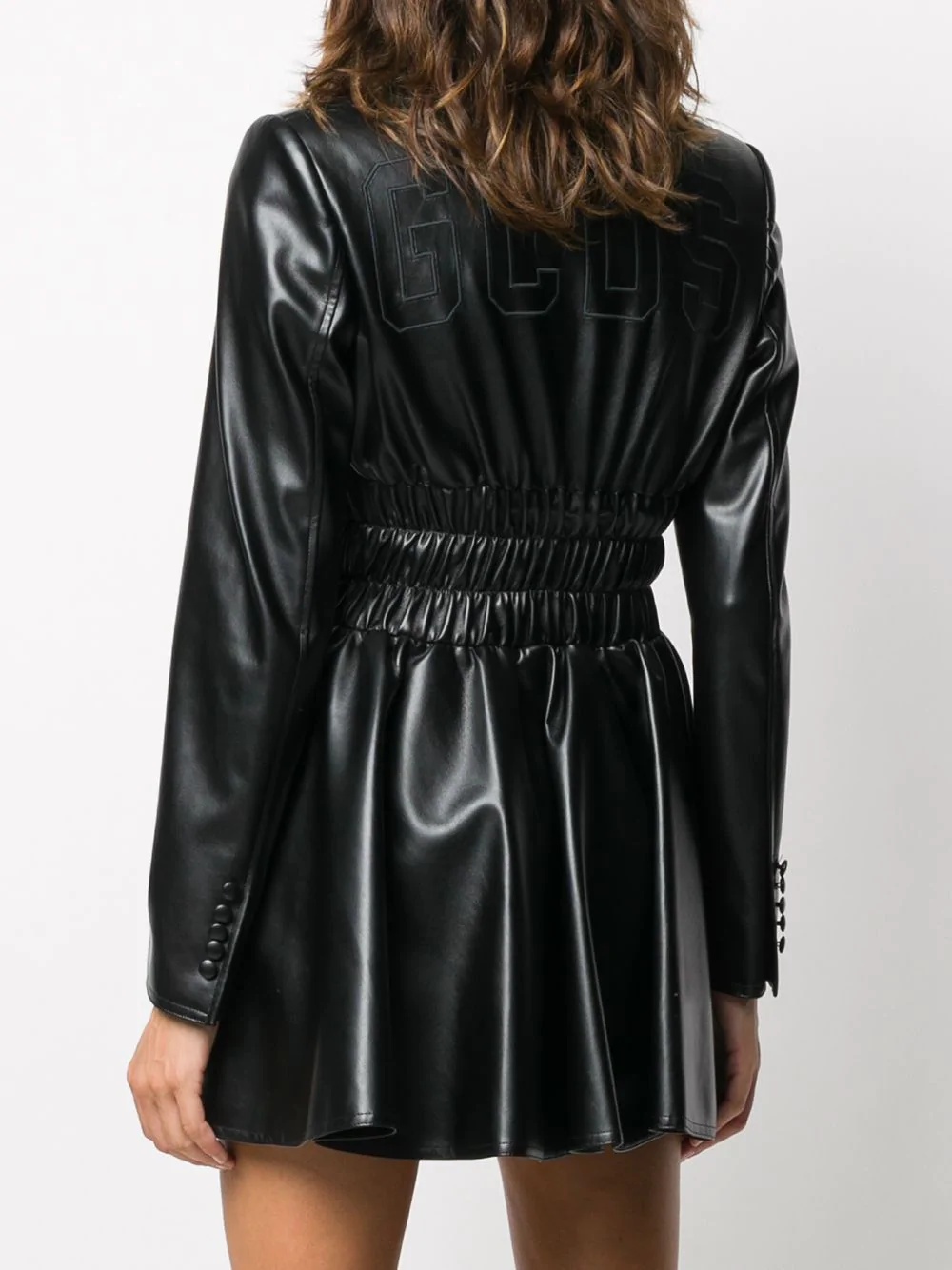 faux-leather mini dress - 4