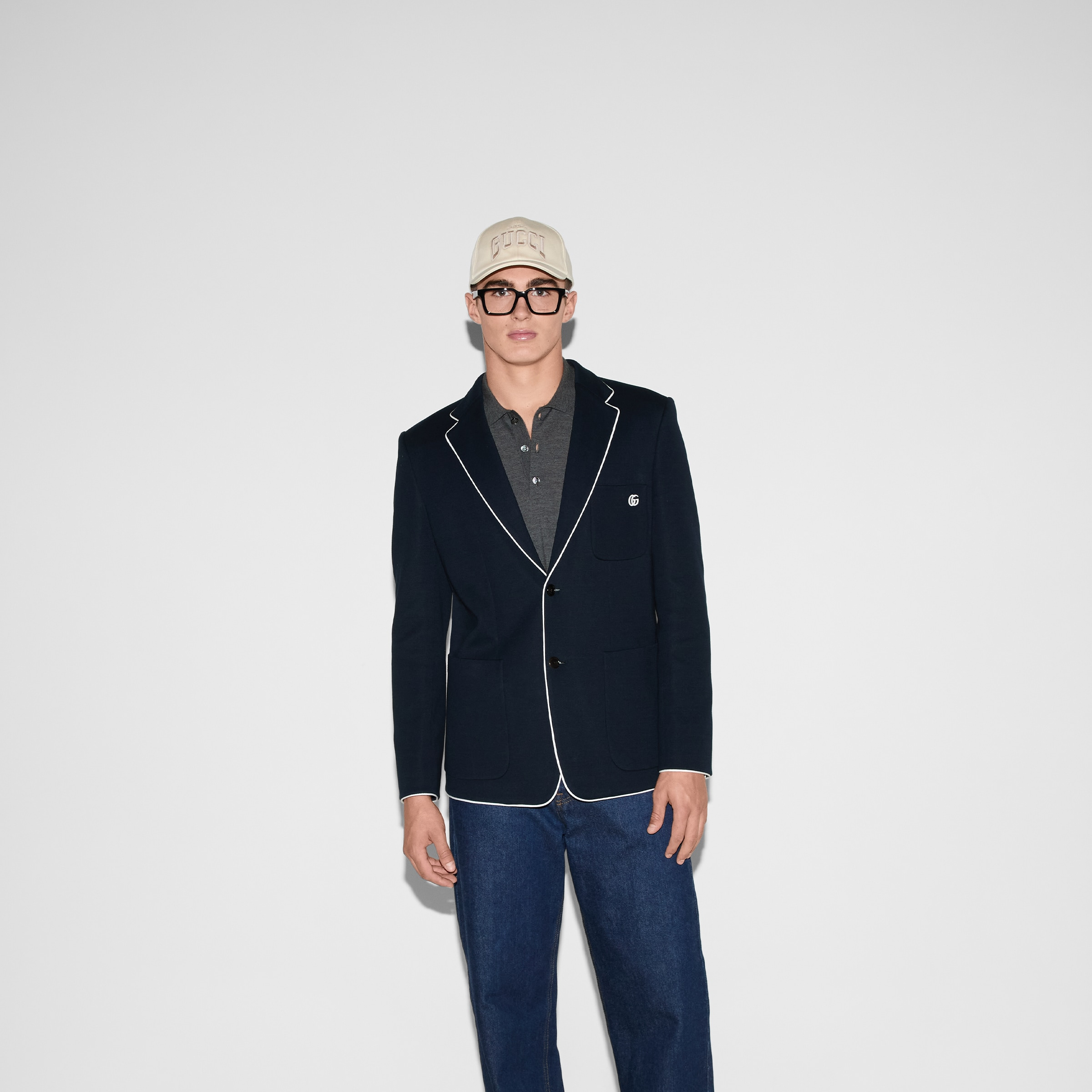 Cotton jersey jacket with embroidery - 3