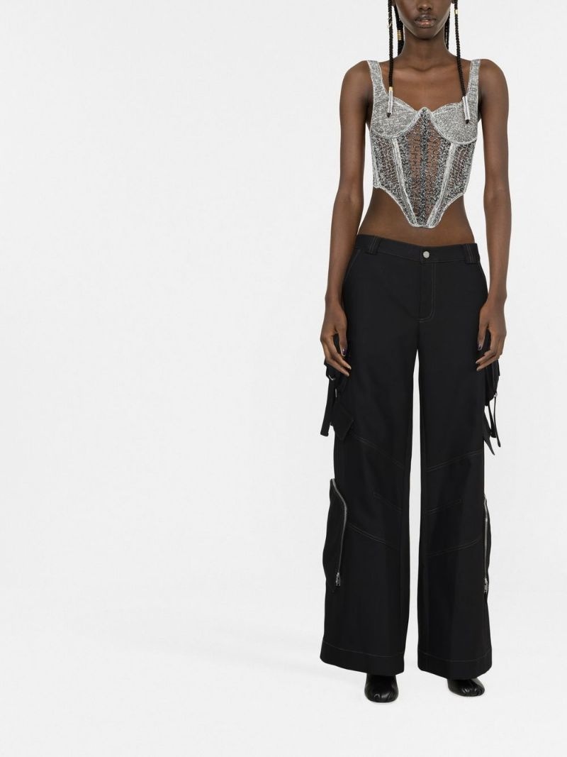 straight-leg cargo trousers - 2