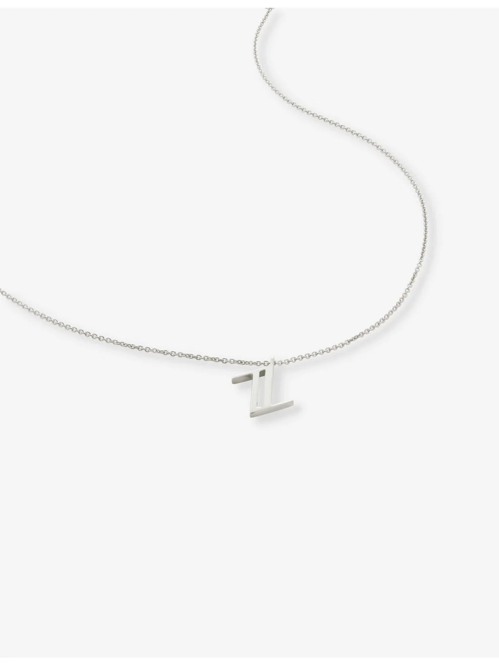 Z letter-charm recycled sterling-silver pendant necklace - 1