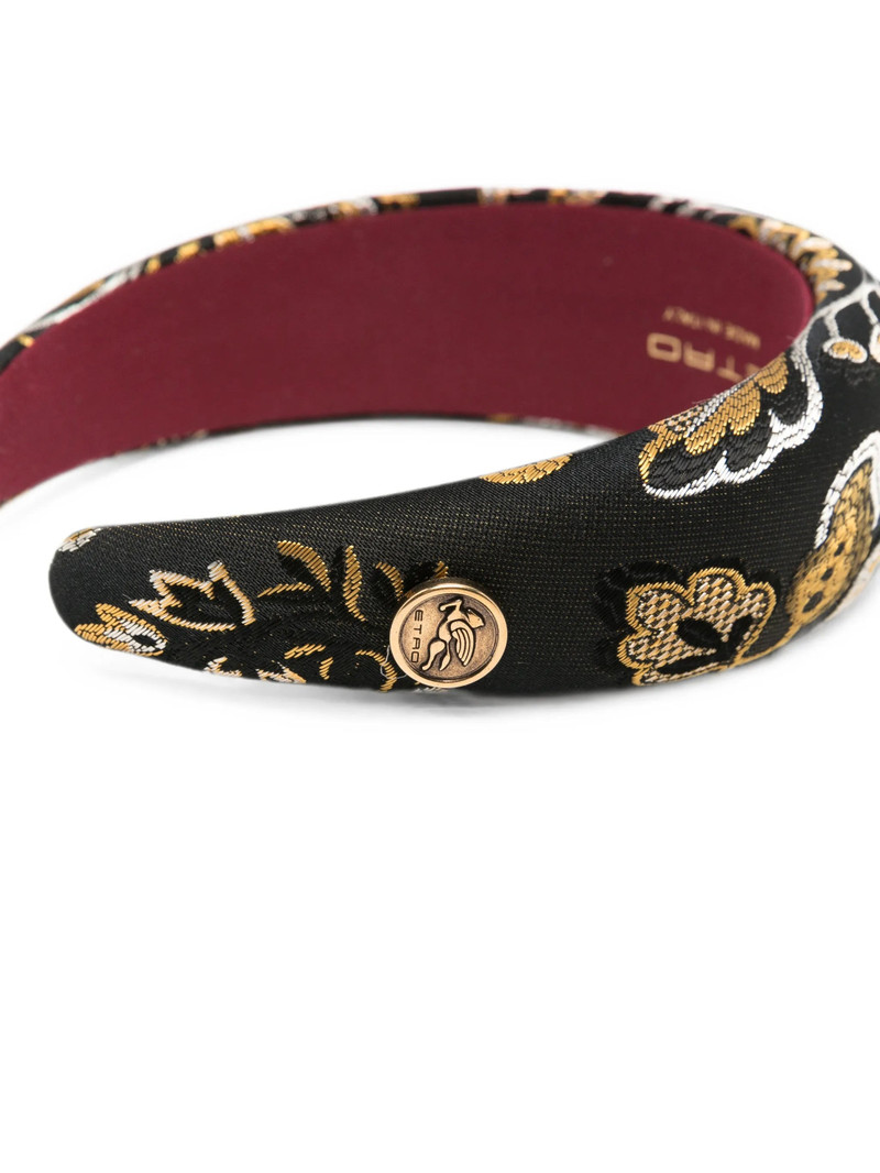 Etro Floral-jacquard Padded Headband 3