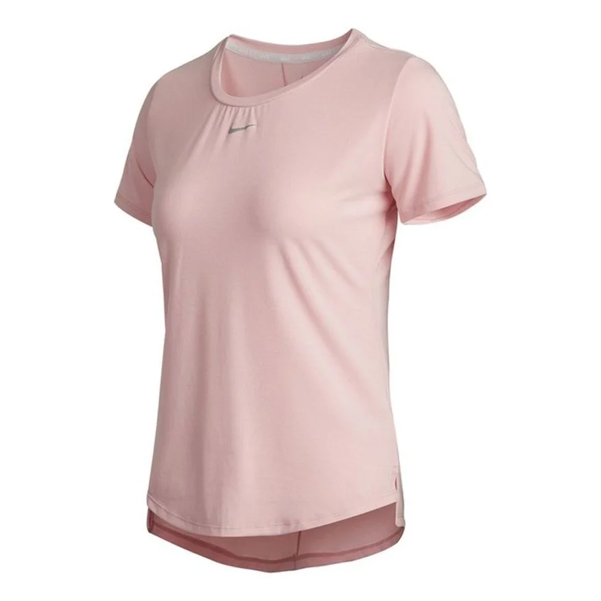 (WMNS) Nike Dri-FIT Training Sports Quick-dry Round Collar T-Shirt Pink DD0619-630 - 1