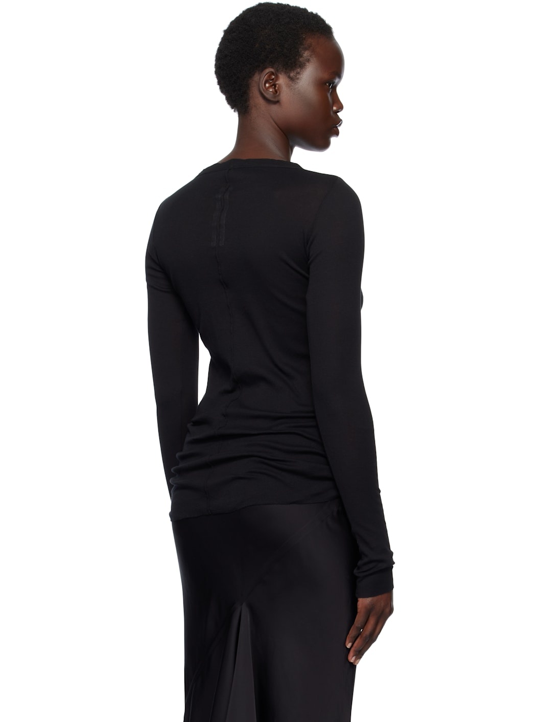 Black Hollywood Rib LS T-shirt - 3