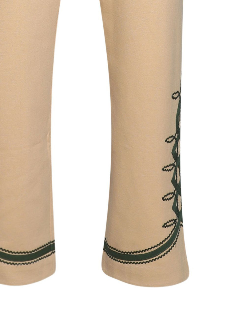 baziszt Baya floral-embellished trousers outlook