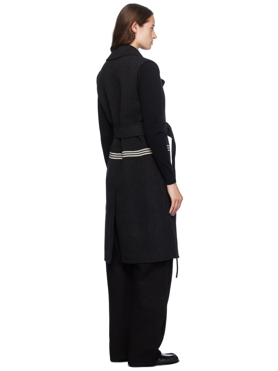 Gray Wool Vest Coat - 3