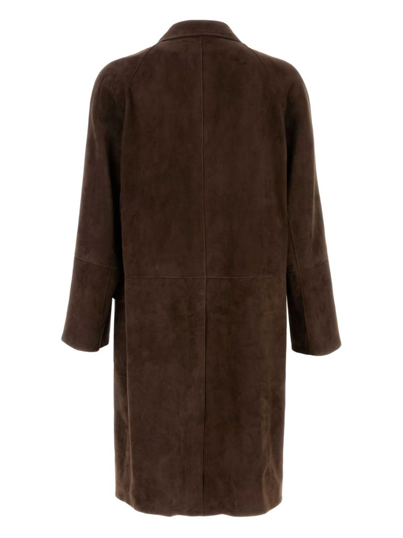The Row Hanto suede coat outlook