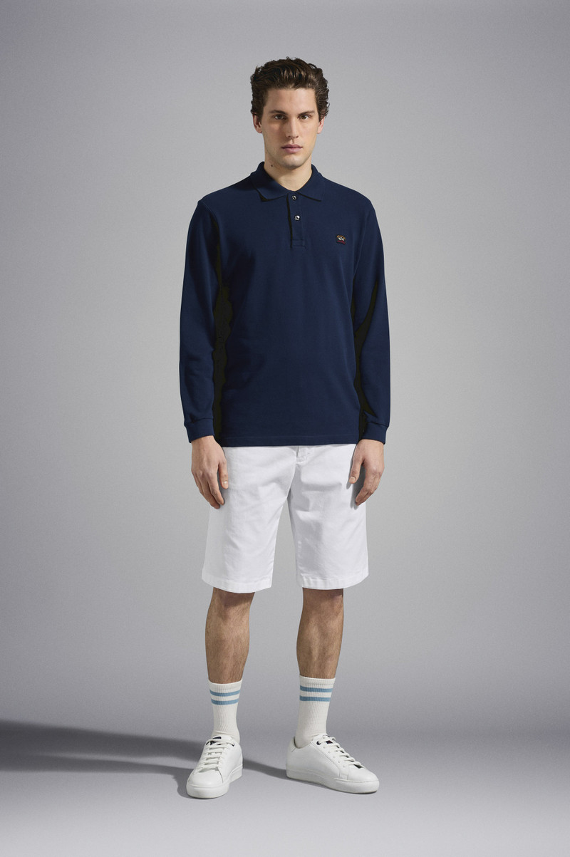 Paul & Shark COTTON PIQUÉ POLO SHIRT WITH ICONIC BADGE outlook