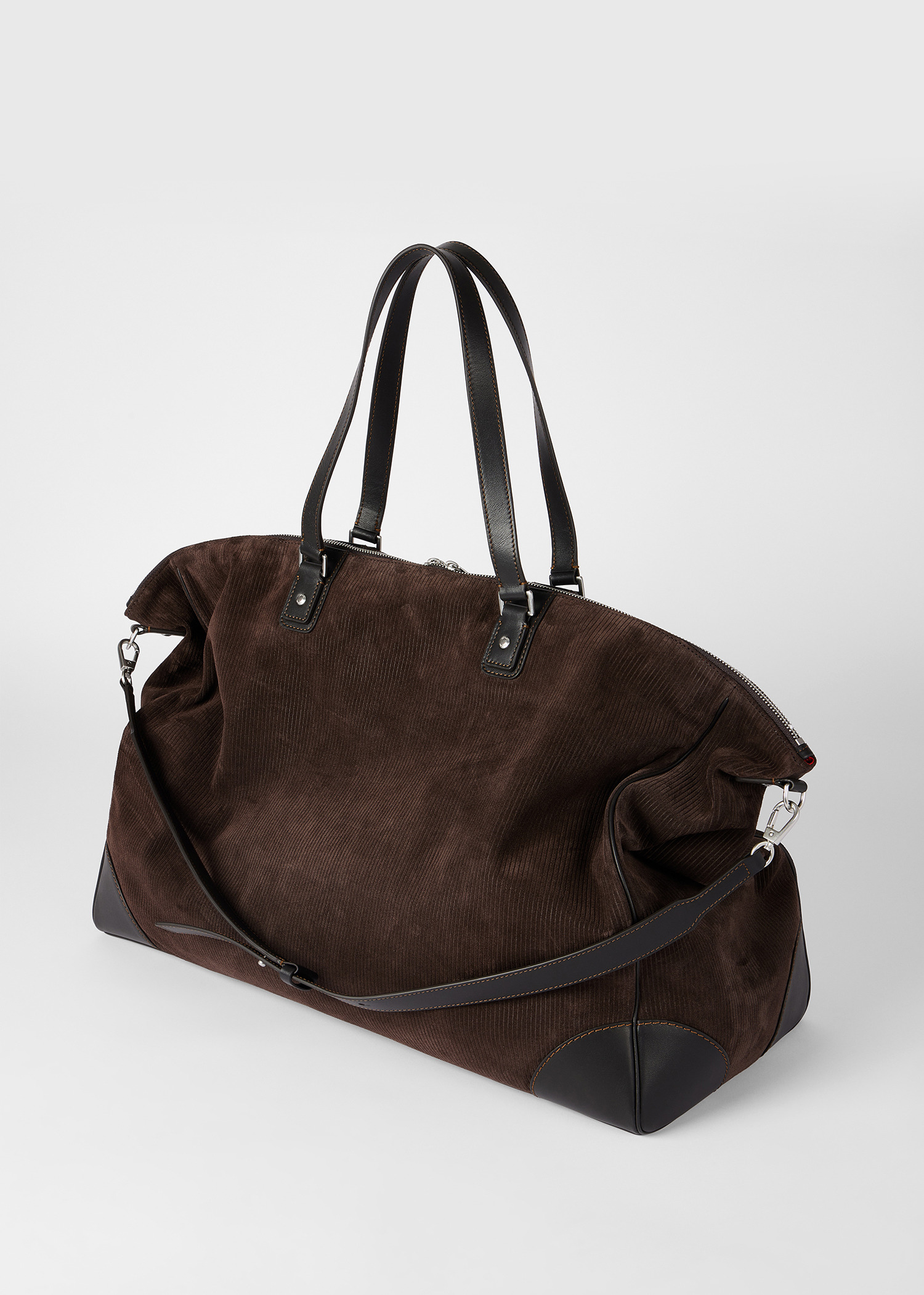 Brown Suede Duffle Holdall - 3