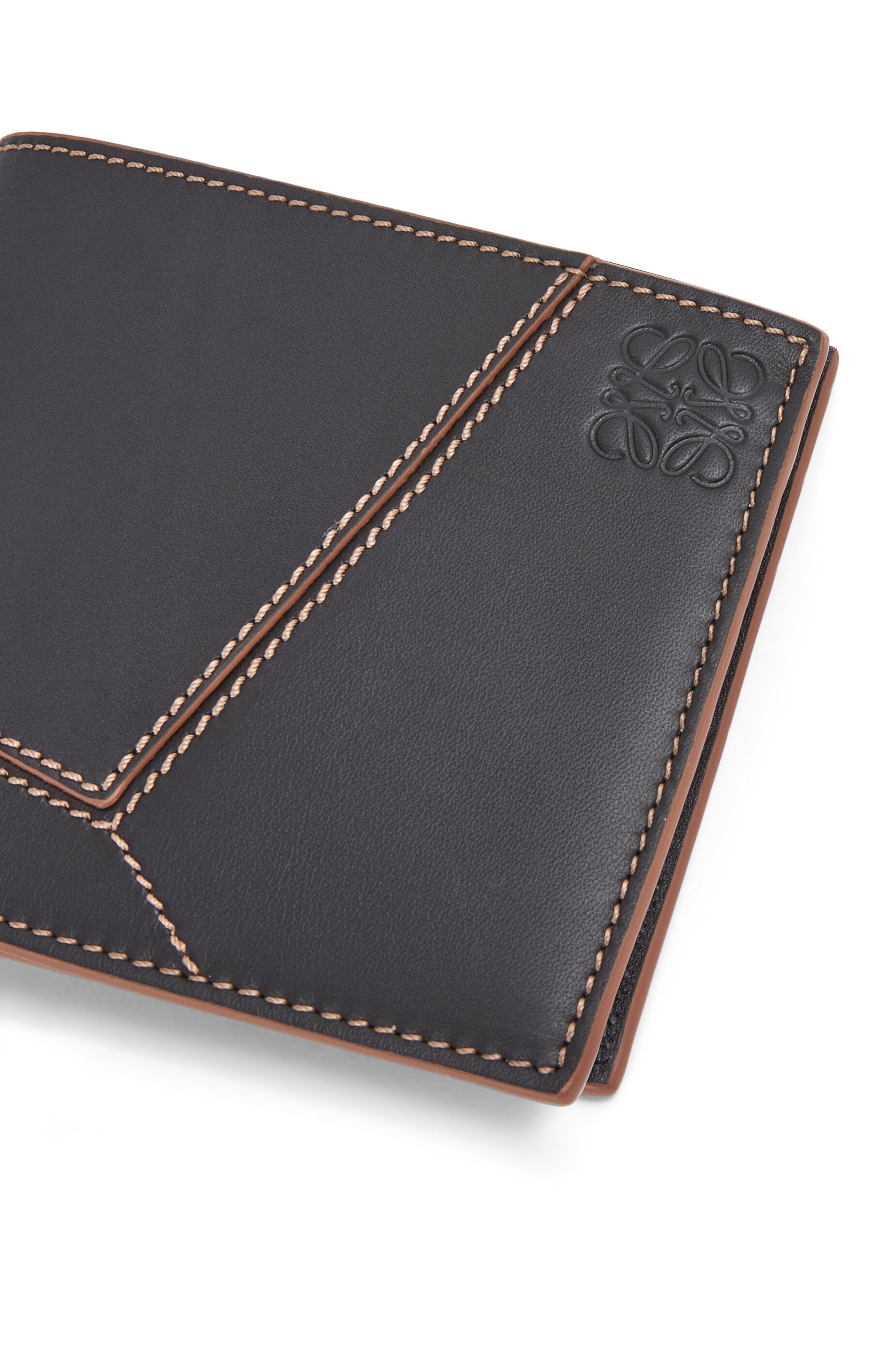 Puzzle stitches bifold coin wallet in smooth calfskin - 5