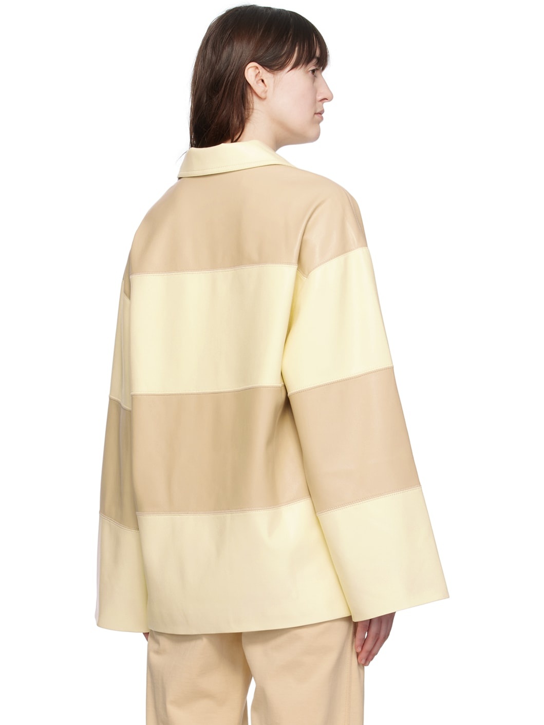 Beige Betta Vegan Leather Polo - 3