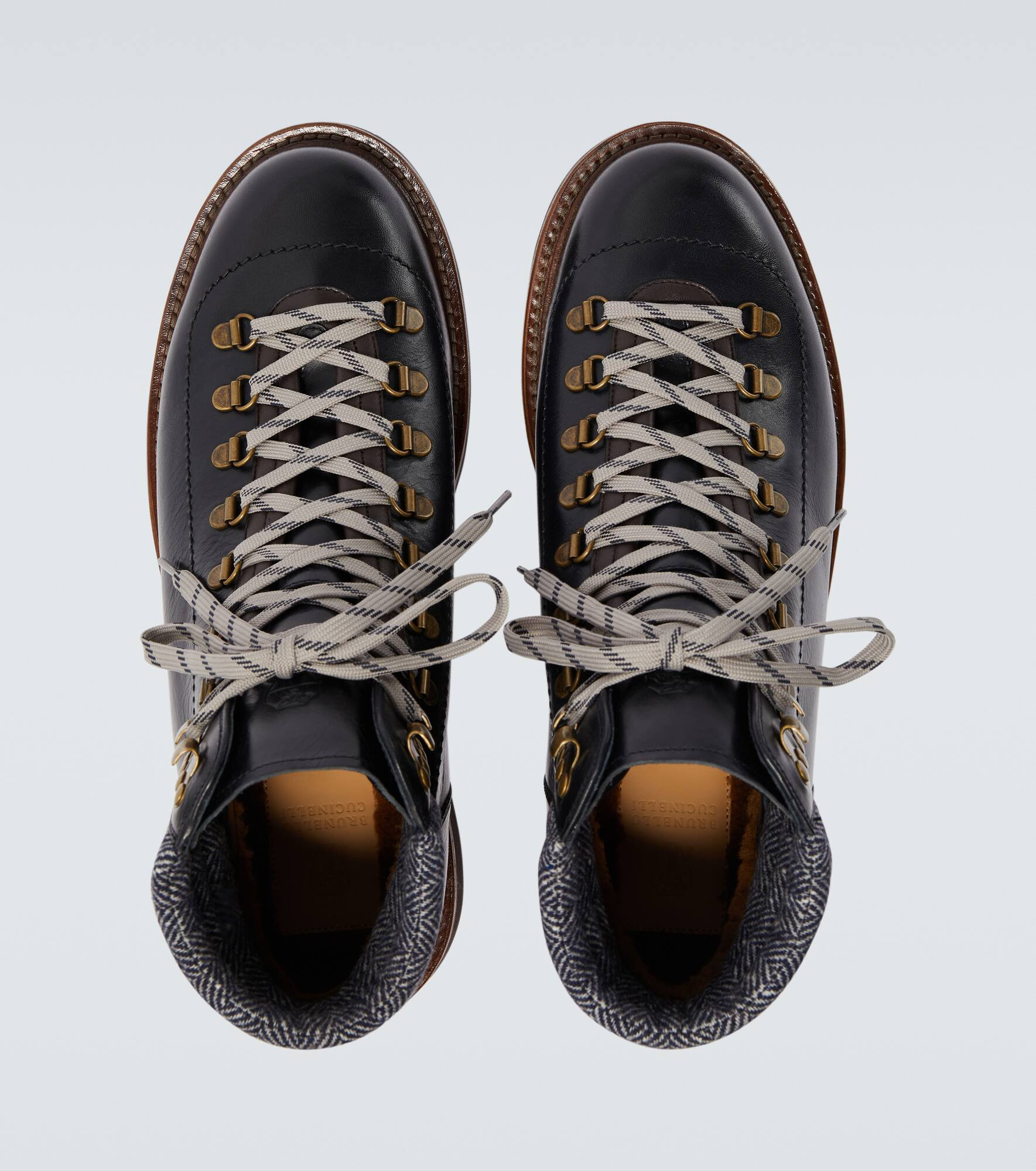Leather lace-up boots - 4