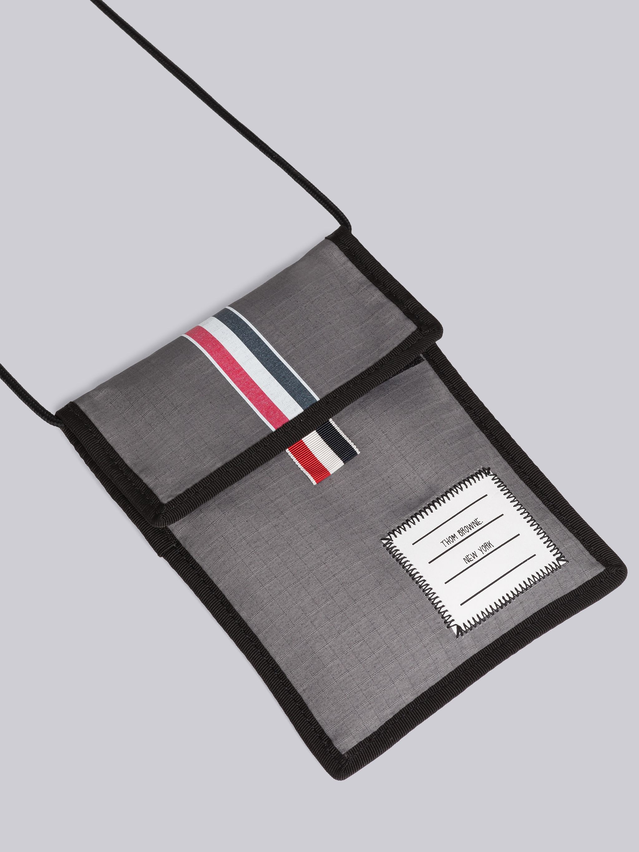 Ripstop Stripe Velcro Drawcord Neck Pouch - 2