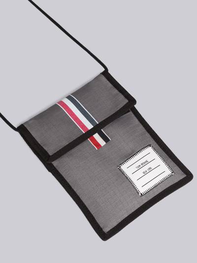 Thom Browne Ripstop Stripe Velcro Drawcord Neck Pouch outlook